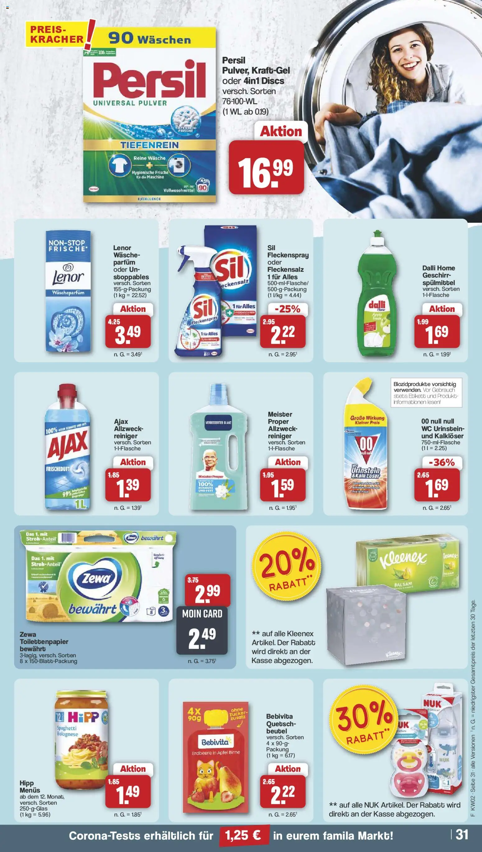 Famila Nordwest Prospekt 	 – gültig ab 05.01.2026 | Seite: 32 | Produkte: Lenor, Zucker, Birne, Persil