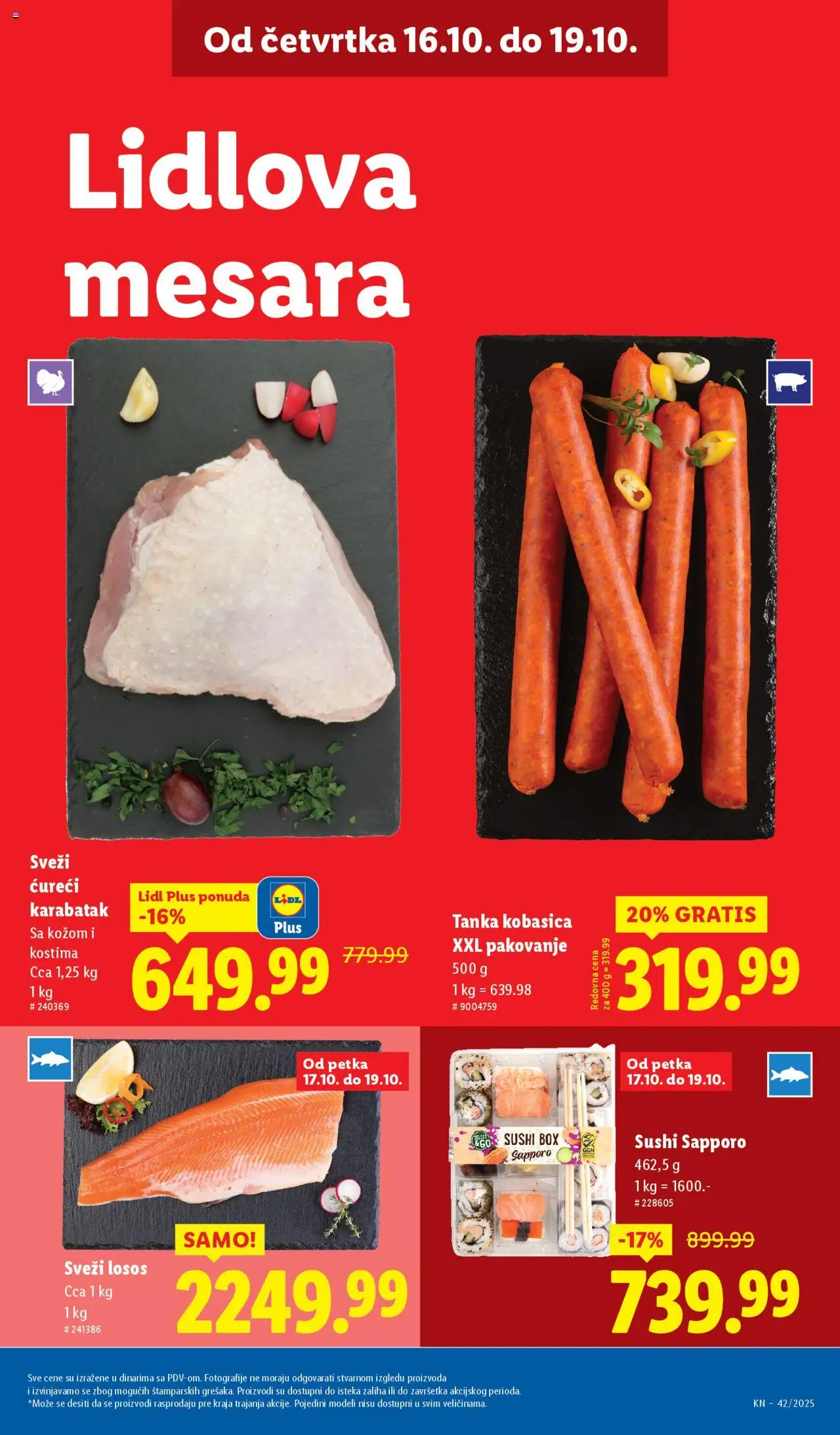 Lidl katalog - važi od 16.10.2025 | Strana: 7 | Proizvode: Losos, Pakovanje, Kobasica