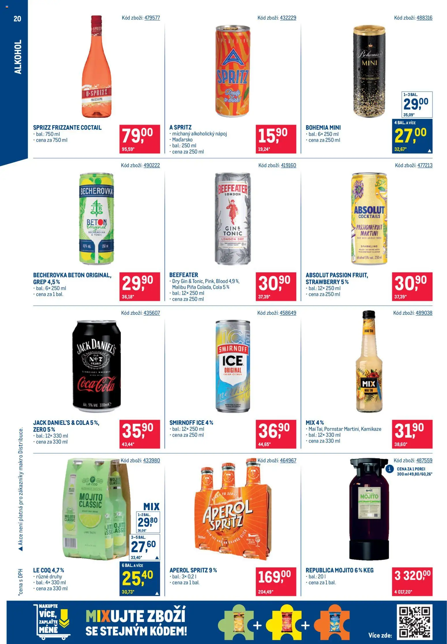 Makro leták - Street Food od 05.11.2025 | Strana: 20 | Produkty: Coca cola, Beefeater, Dry gin, Cola