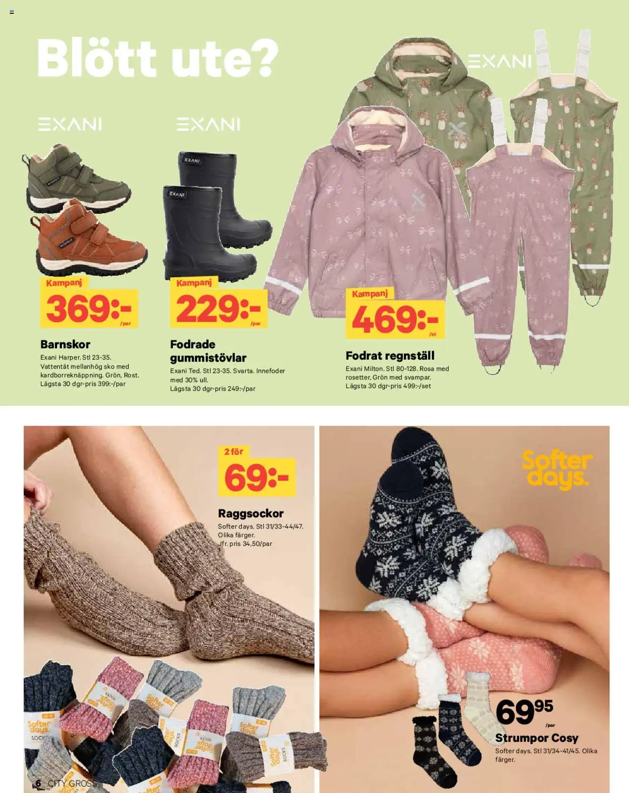 City Gross reklamblad aktuell från 13.10.2025 | Sida: 17 | Produkter: Strumpor
