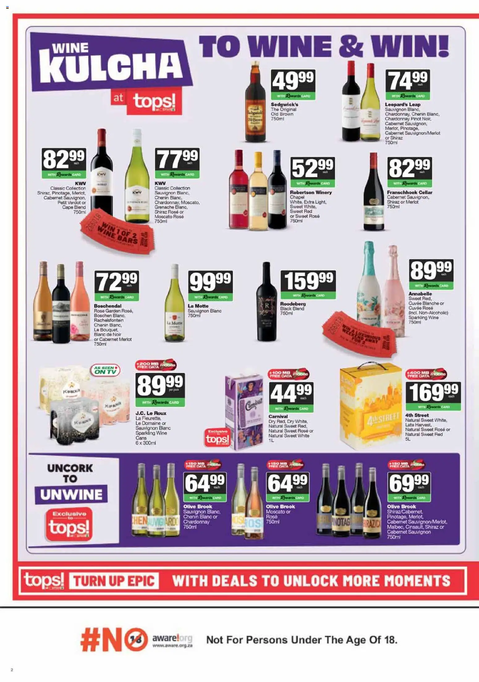 New Tops at Spar catalogue – valid from 23.02.2026 | Page: 2 | Products: Data, TV, Wine