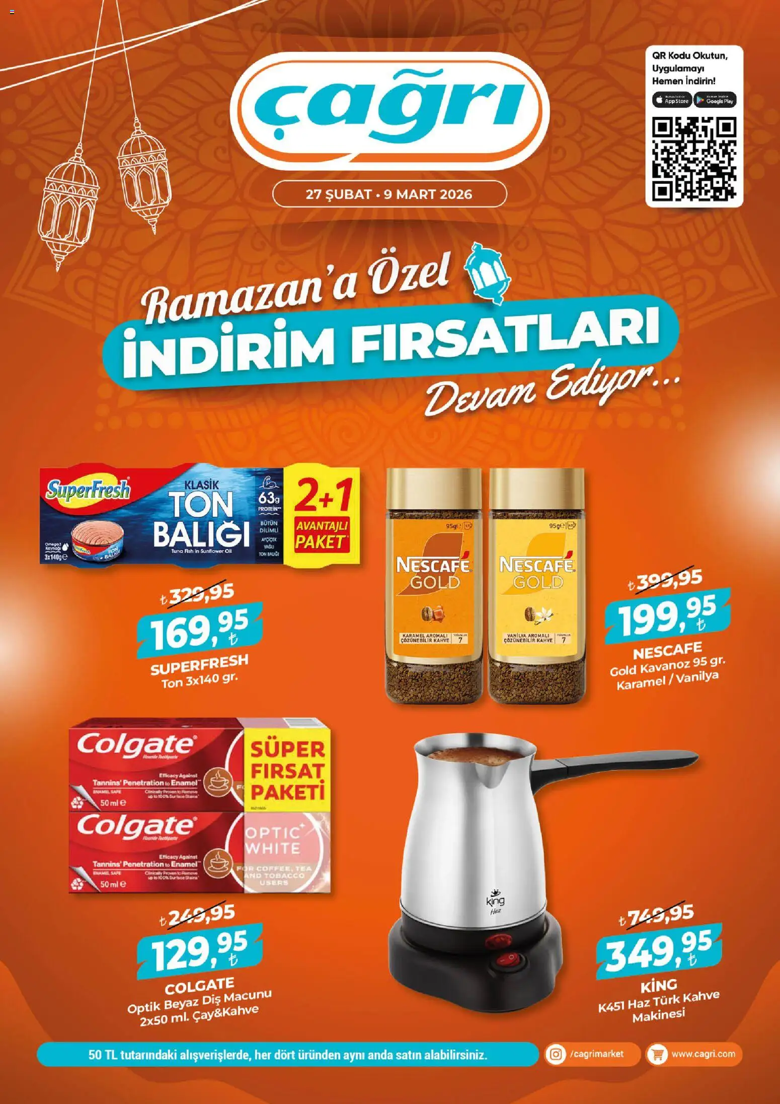 Çağrı Market Katalog - 27.02.2026 tarihinden itibaren geçerlidir | Sayfa: 1 | Ürünler: Diş macunu, Kahve, Kahve makinesi