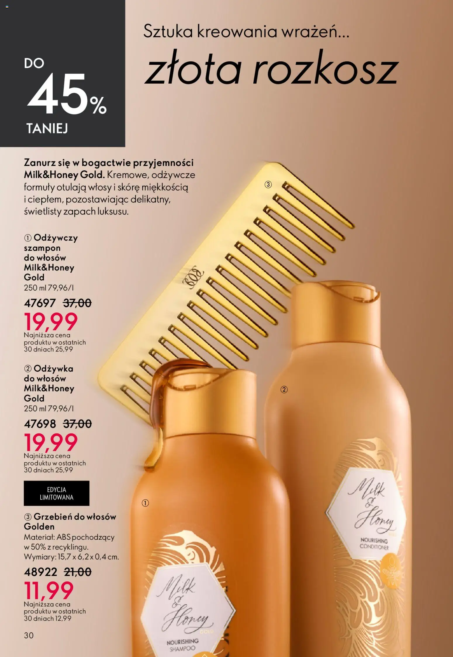 Oriflame Katalog 6 2026 od 15.04.2026 | Strona: 30 | Produkty: Szampon, Odżywka, Odżywka do włosów, Grzebień