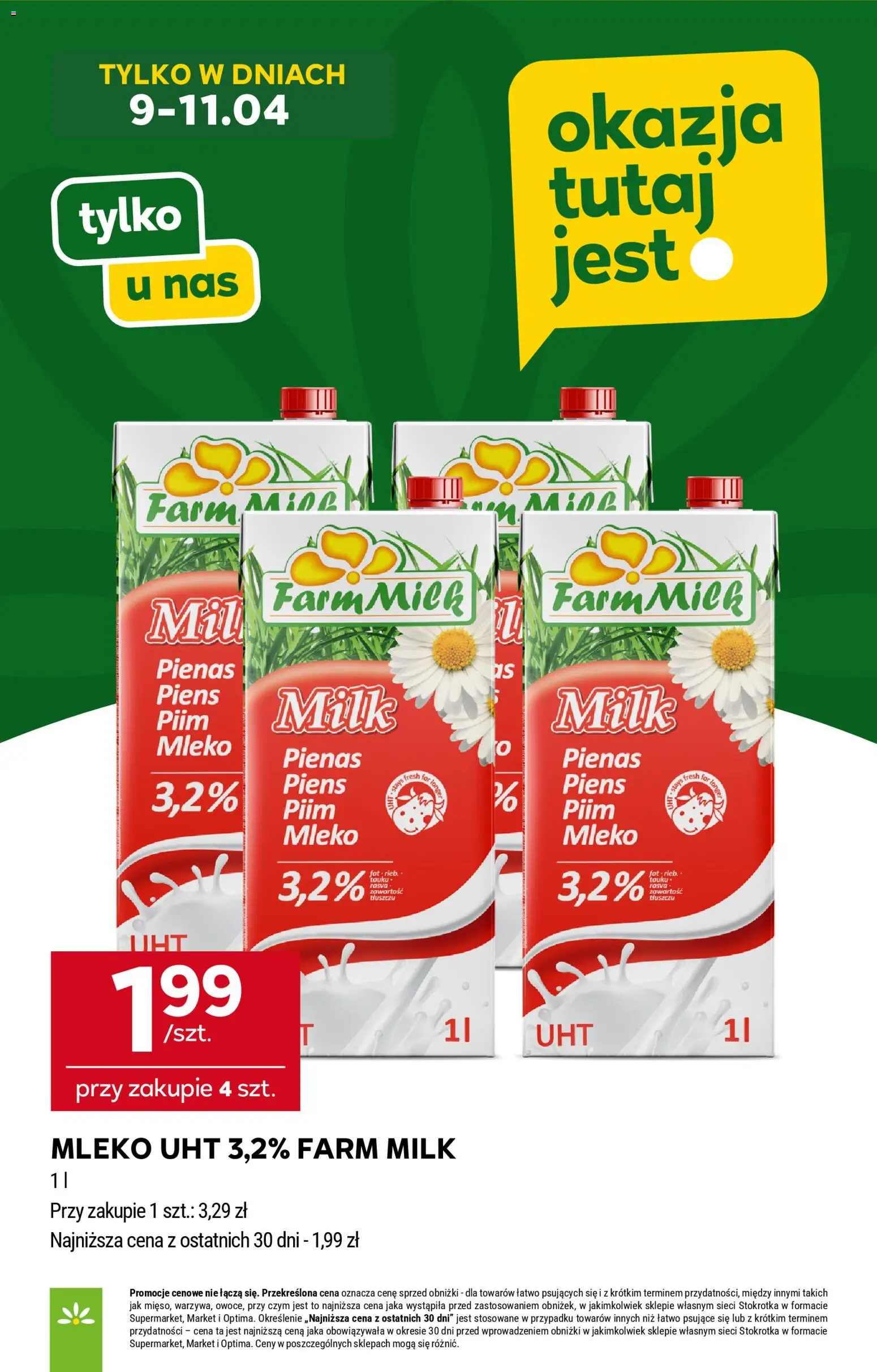 Stokrotka gazetka od 09.04.2026 | Strona: 9 | Produkty: Stokrotka, Mleko
