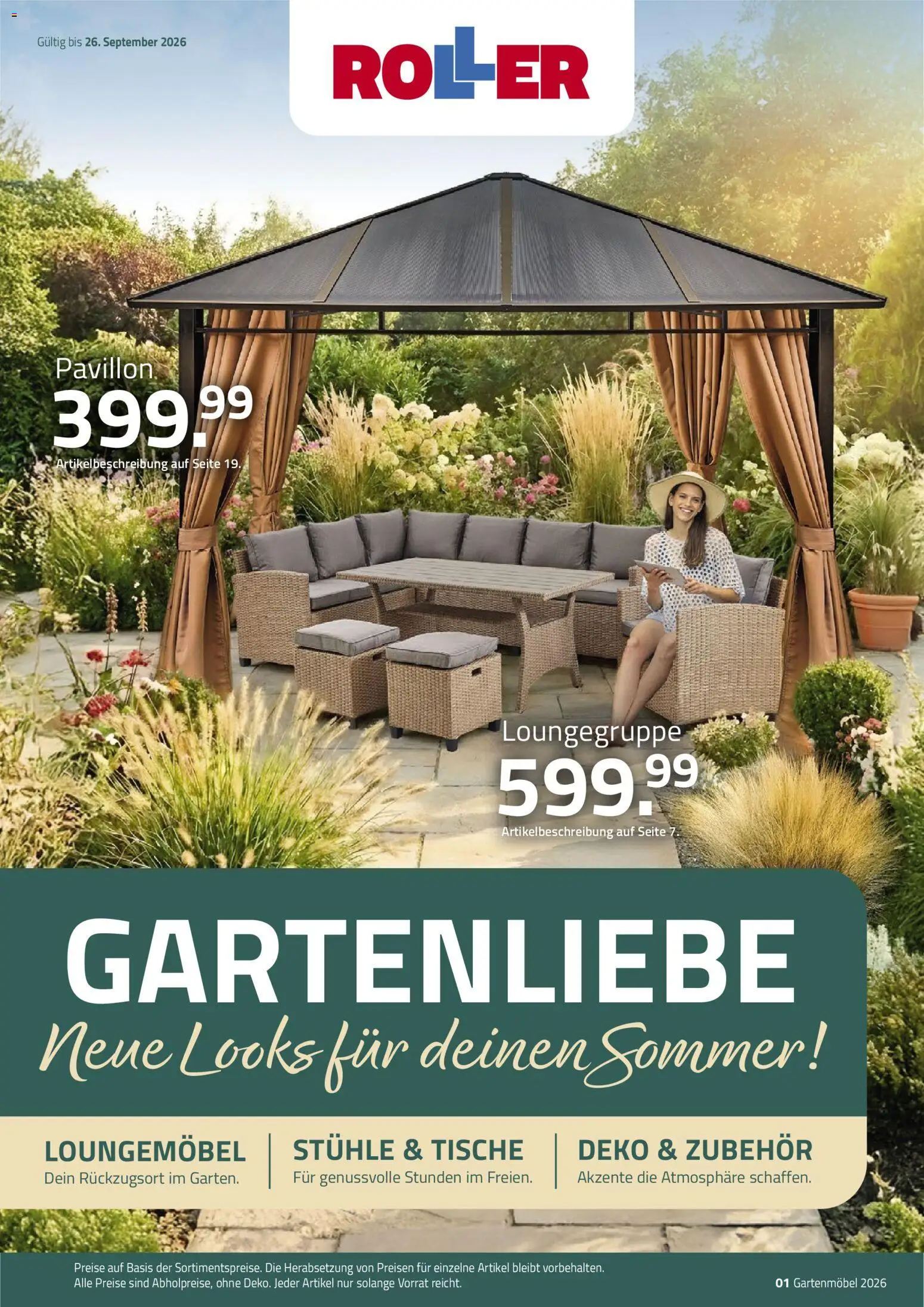 Roller Garten looks – gültig ab 23.02.2026 | Seite: 1 | Produkte: Gartenmöbel
