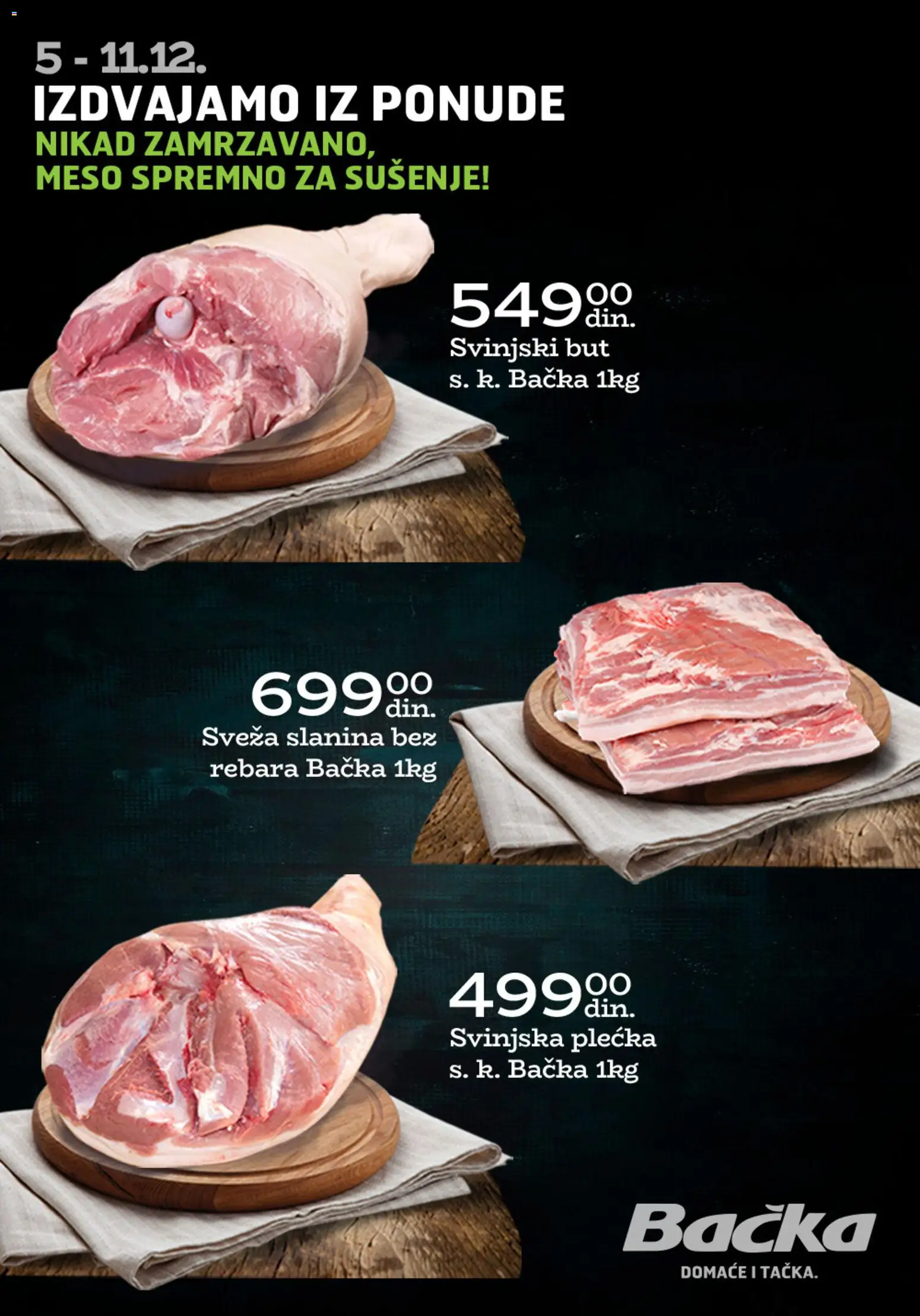 Univerexport katalog - važi od 05.12.2025 | Strana: 1 | Proizvode: Slanina, Svinjski but, Svinjska plećka