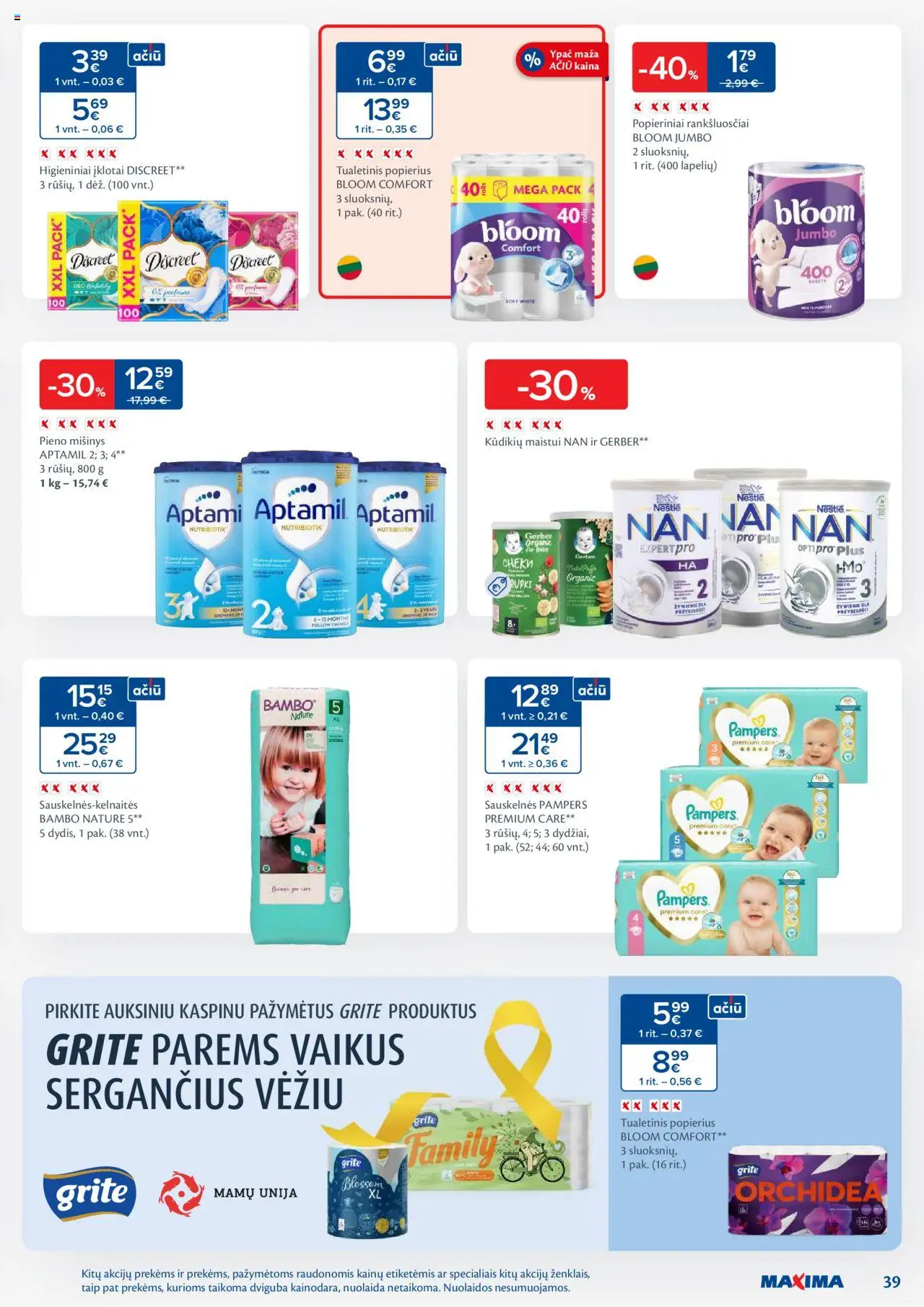 MAXIMA akcijos nuo 16.09.2025 | Puslapis: 39 | Prekių: Tualetinis popierius
