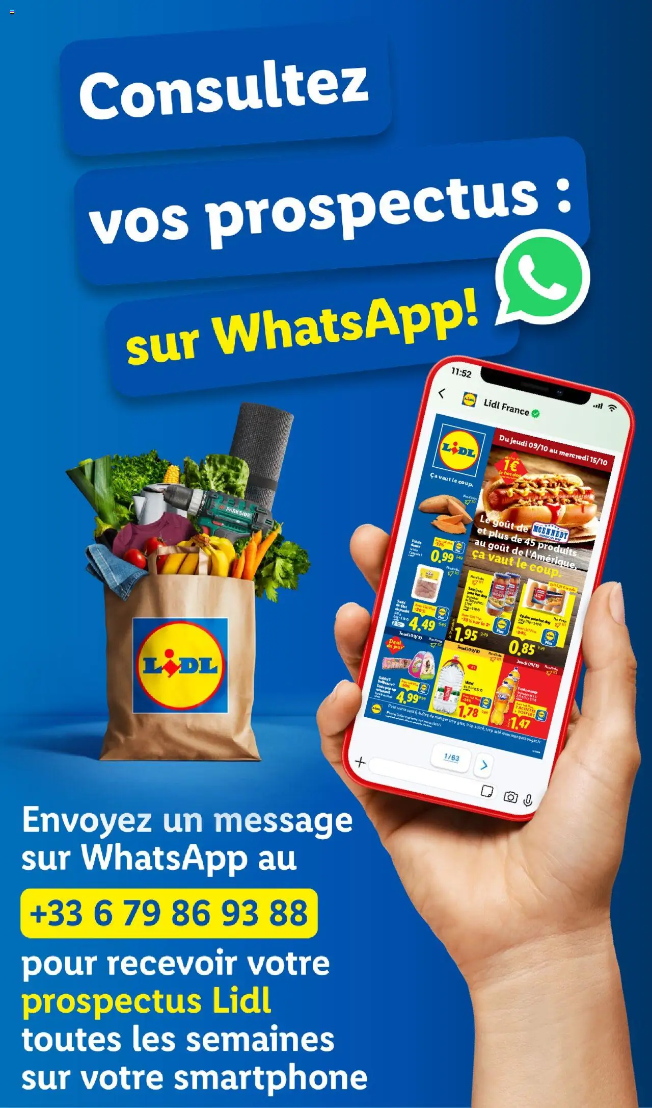 {H1} | Page: 73 | Produits: Smartphone, Patate douce, Hot dog, Saucisse