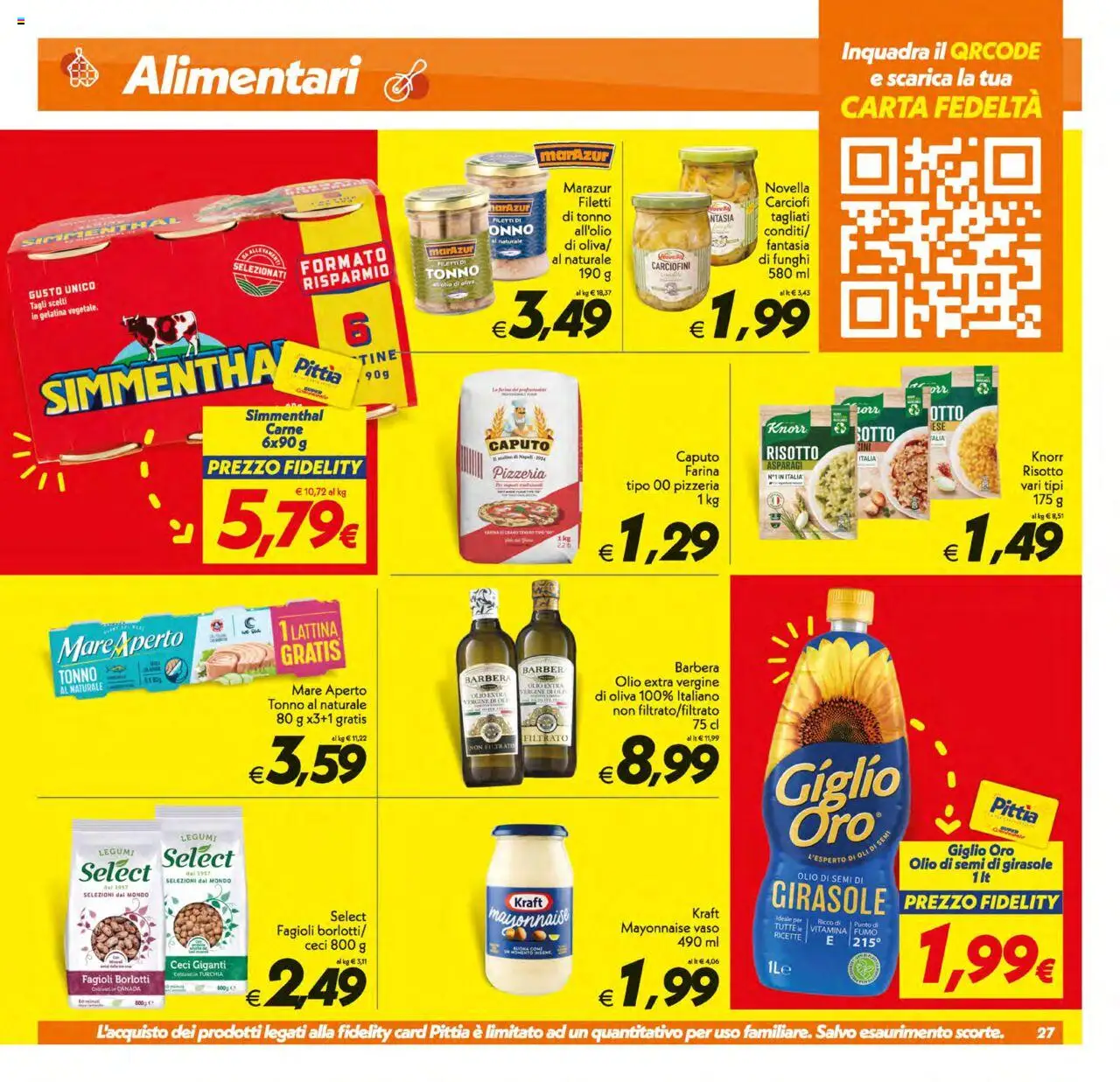 Volantino SuperConveniente del 17.10.2025 | Pagina: 27 | Prodotti: Fagioli, Carciofi, Tonno, Tonno al naturale