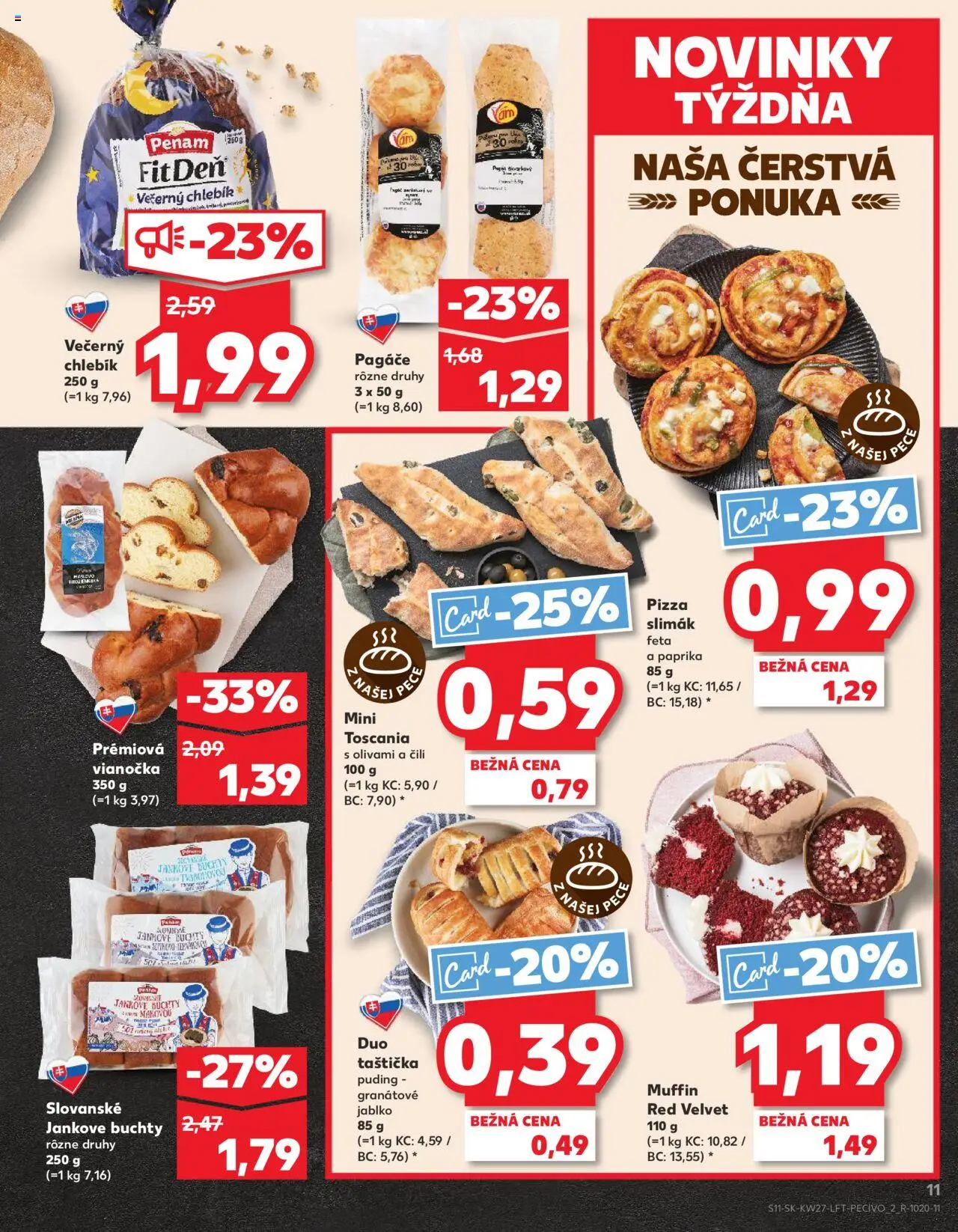 Nové Kaufland akcie – leták je platný od 03.07.2025 | Strana: 11 | Produkty: Paprika, Pizza, Feta, Puding