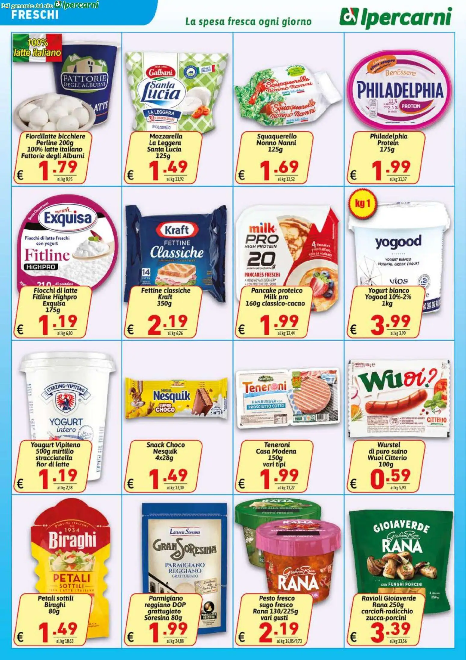 Volantino Ipercarni del 25.02.2026 | Pagina: 10 | Prodotti: Prosciutto Cotto, Yogurt, Wurstel, Stracciatella