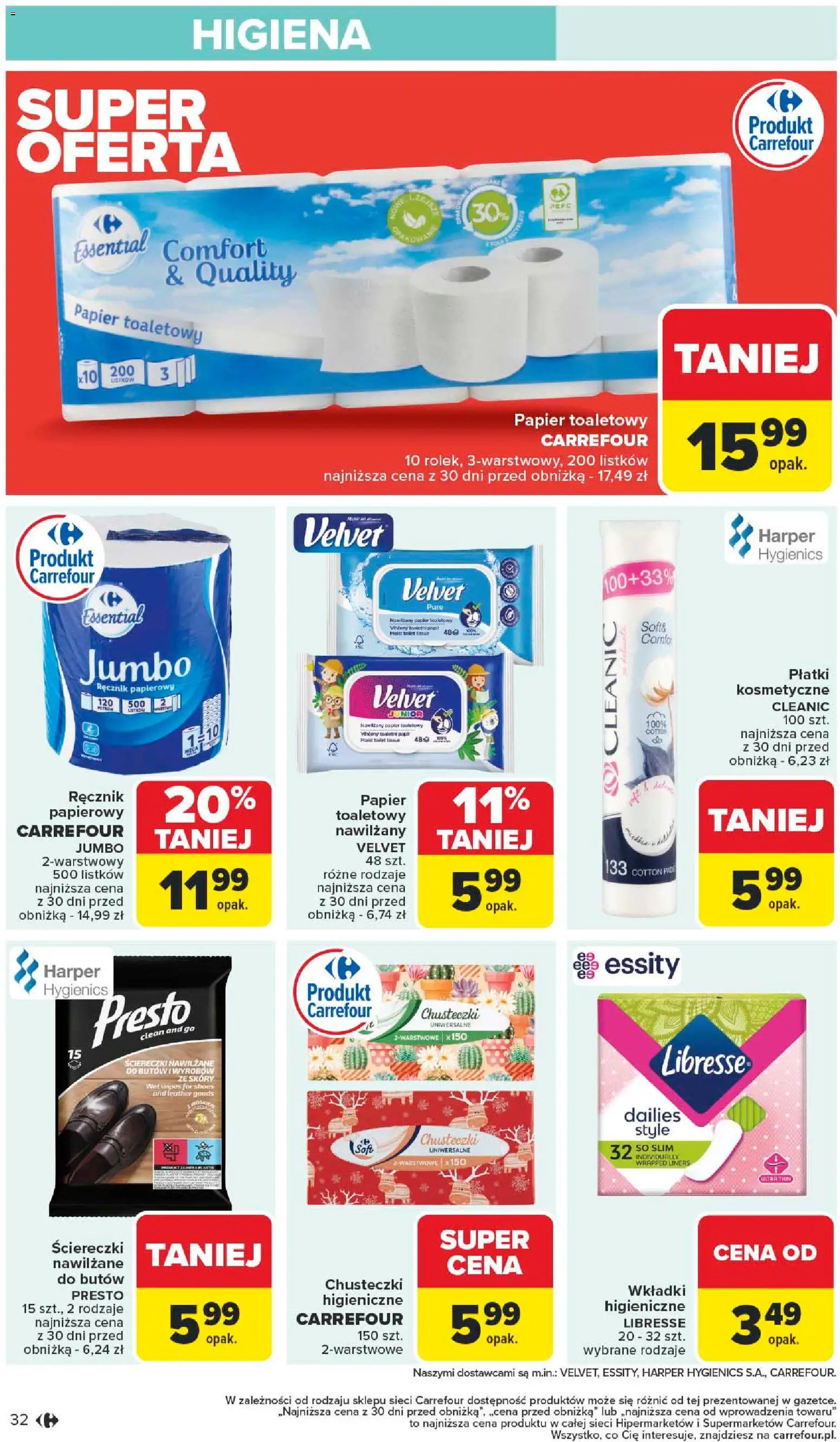 Carrefour Gazetka - Starachowice Zmieniliśmy się dla Ciebie od 27.10.2025 | Strona: 34 | Produkty: Papier toaletowy, Płatki, Ręcznik papierowy