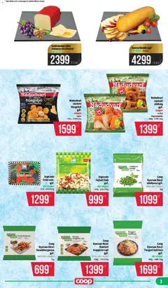COOP - Mini & Abc & Szuper / Mecsek - amely érvényes a következő dátumtól: 19.02.2026 | Oldal: 3 | Termékek: Karfiol, Sajt, Hasábburgonya, Hagymakarika