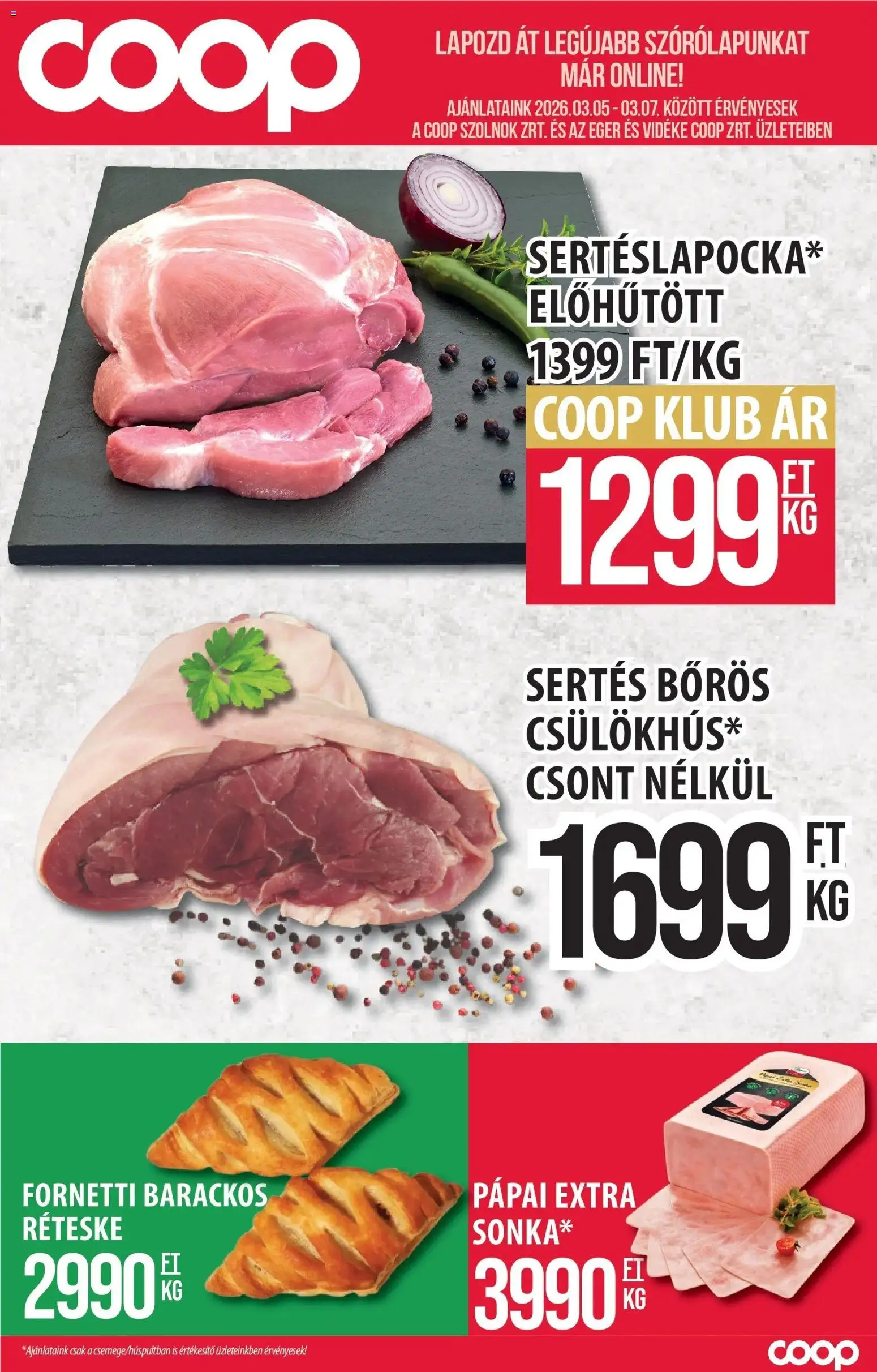 COOP Szolnok akciós ujság - amely érvényes a következő dátumtól: 05.03.2026 | Oldal: 1 | Termékek: Egér