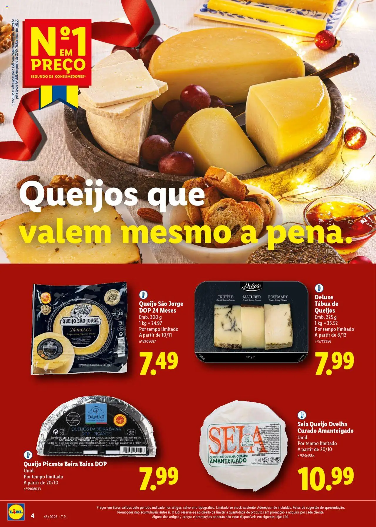 Lidl Natal │ válido de 17.10.2025 | Página: 4 | Produtos: Tábua, Base, Sal, Leite