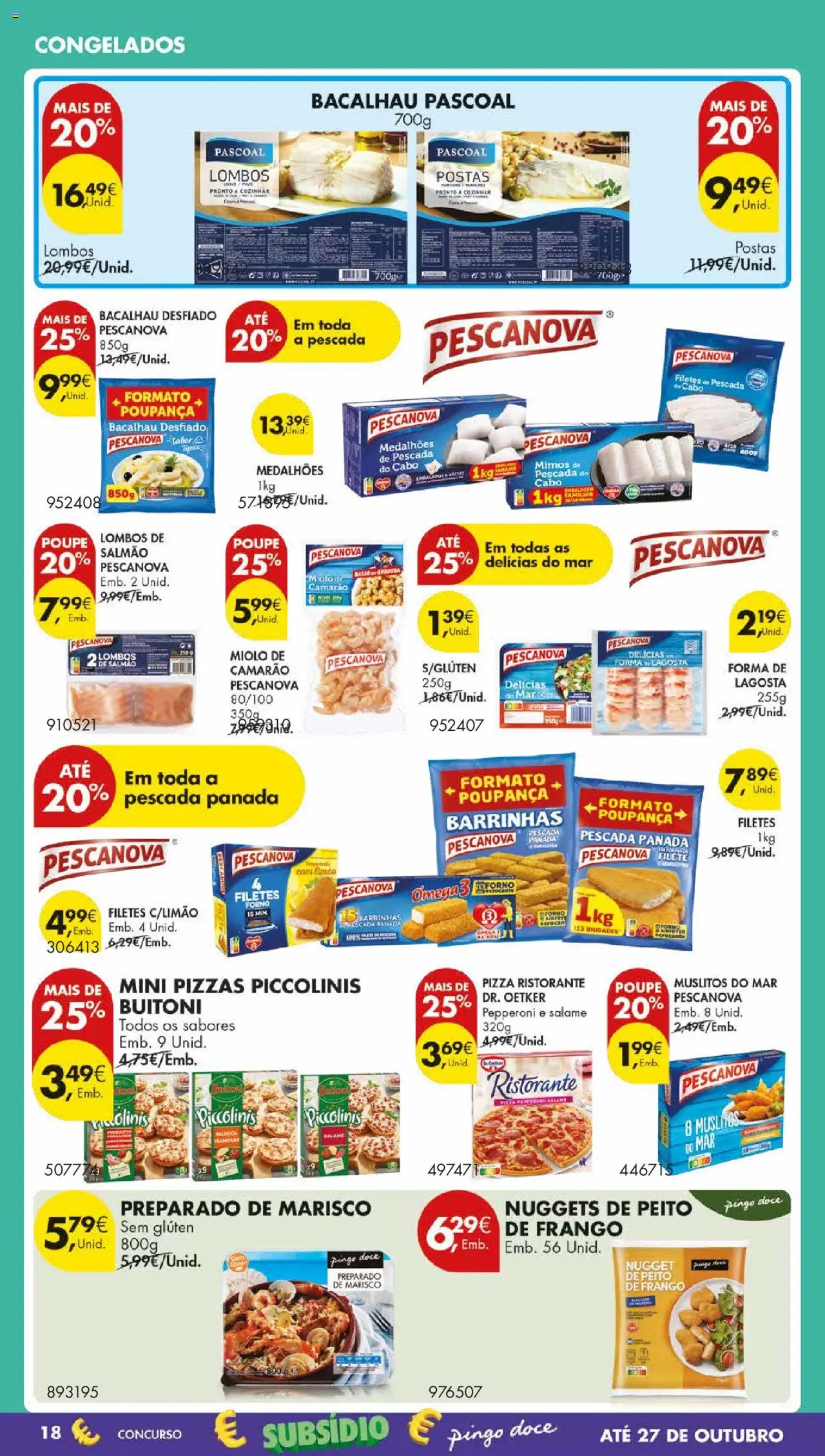 Pingo Doce folheto │ válido de 30.09.2025 | Página: 20 | Produtos: Peito de frango, Ômega 3, Lagosta, Camarão