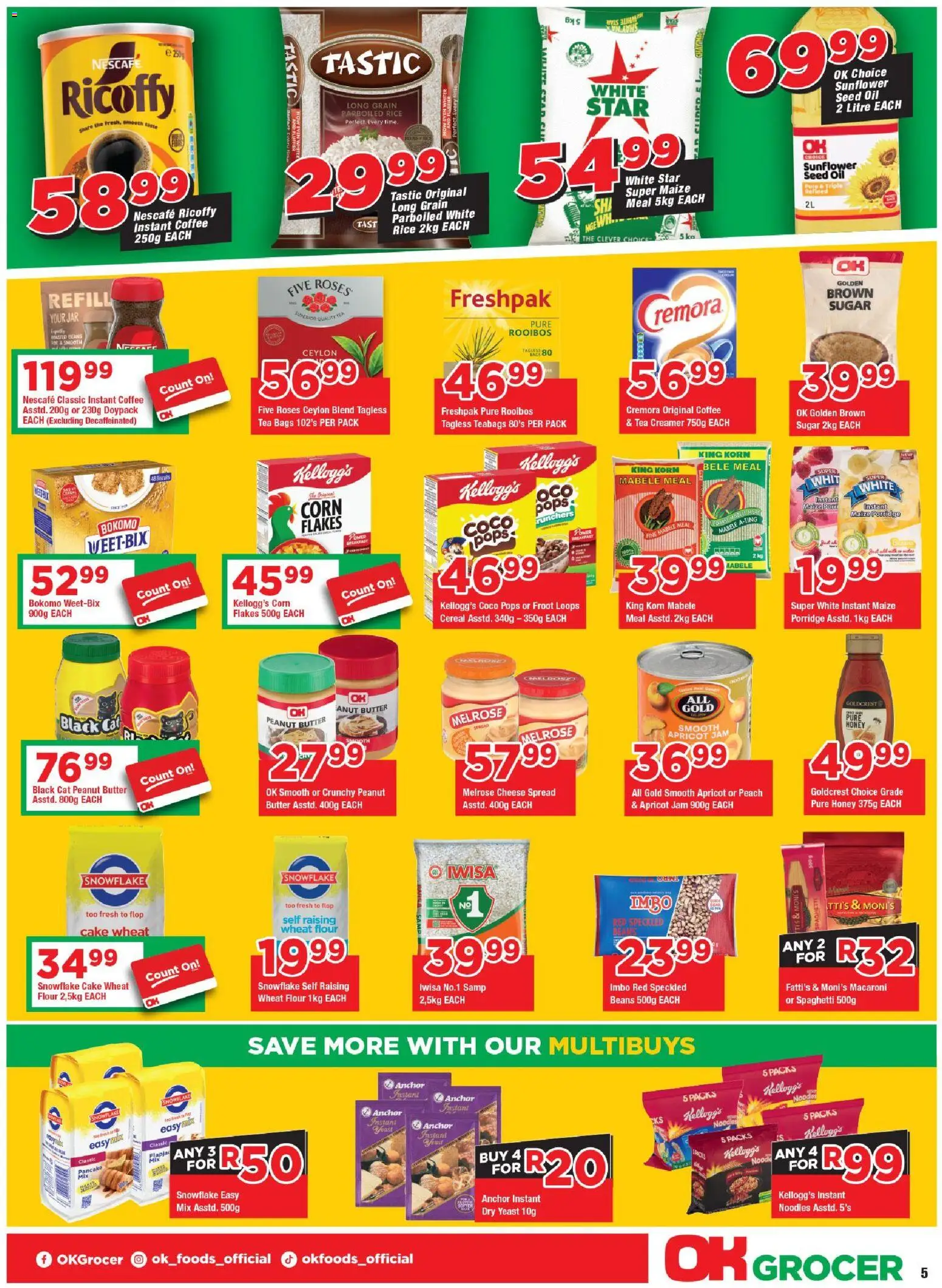 New OK Foods catalogue – valid from 24.04.2026 | Page: 5 | Products: Corn, Creamer, Coffee, Tea