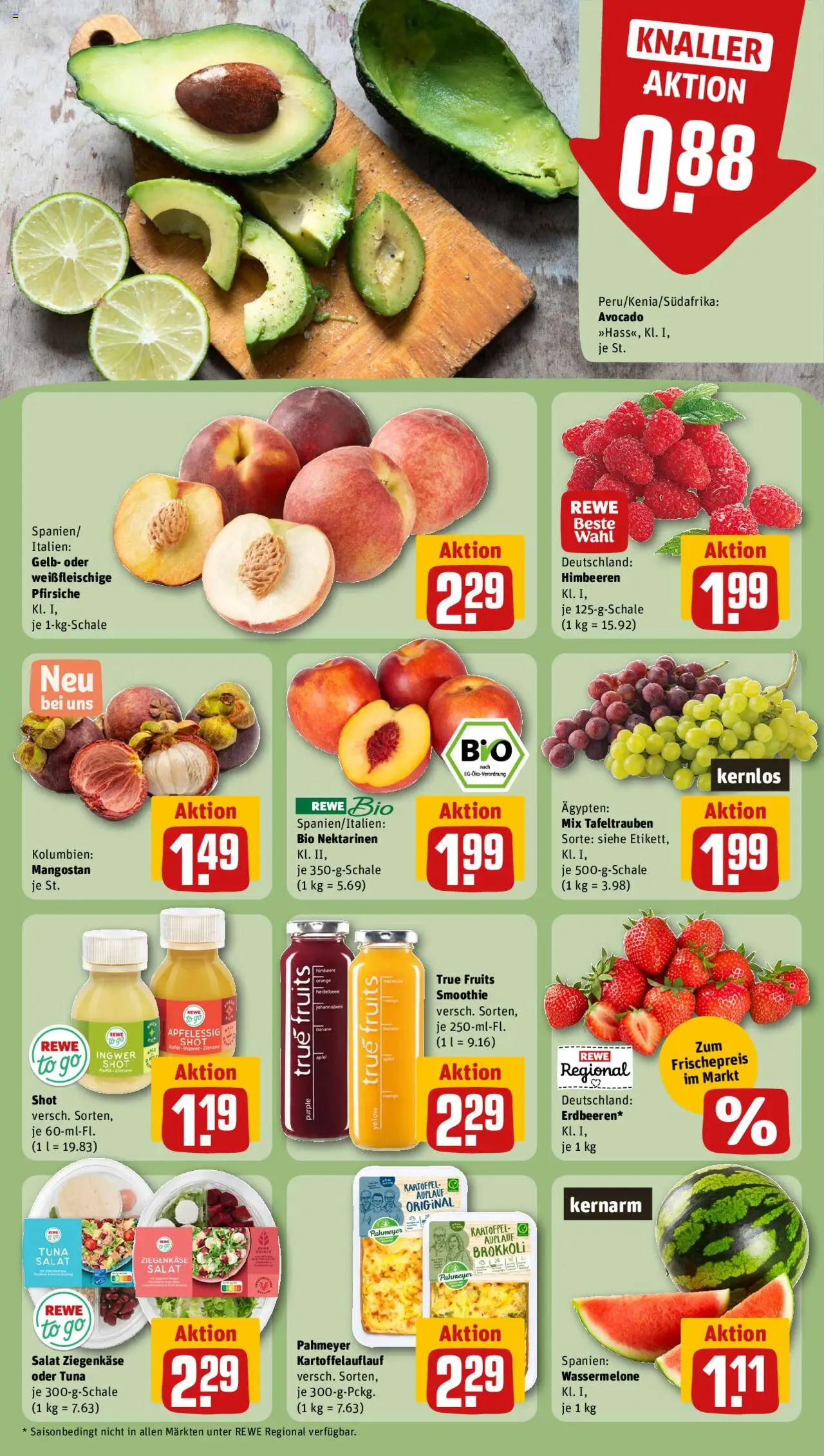 Rewe Prospekt 	 - gültig ab dem 16.06.2025 | Seite: 6 | Produkte: Nektarinen, Ziegenkäse, Brokkoli, Salat