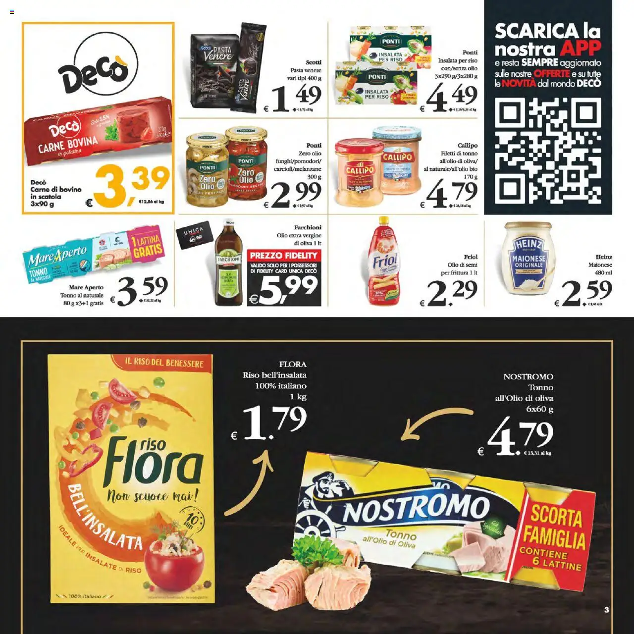 Volantino Decò del 02.09.2025 | Pagina: 3 | Prodotti: Riso, Insalata, Tonno, Tonno al naturale