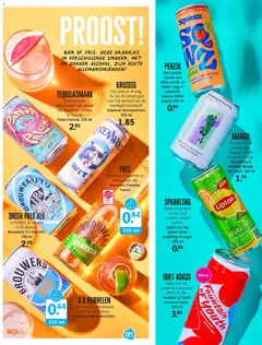 Brouwers Alcoholvrij bier, 330 ml, 0.0 Borrelen. Een heerlijke dorstlesser voor alle seizoenen. - Voorbeeld van een folder van Albert Heijn, geldig van 08.04.2026 | Pagina: 39