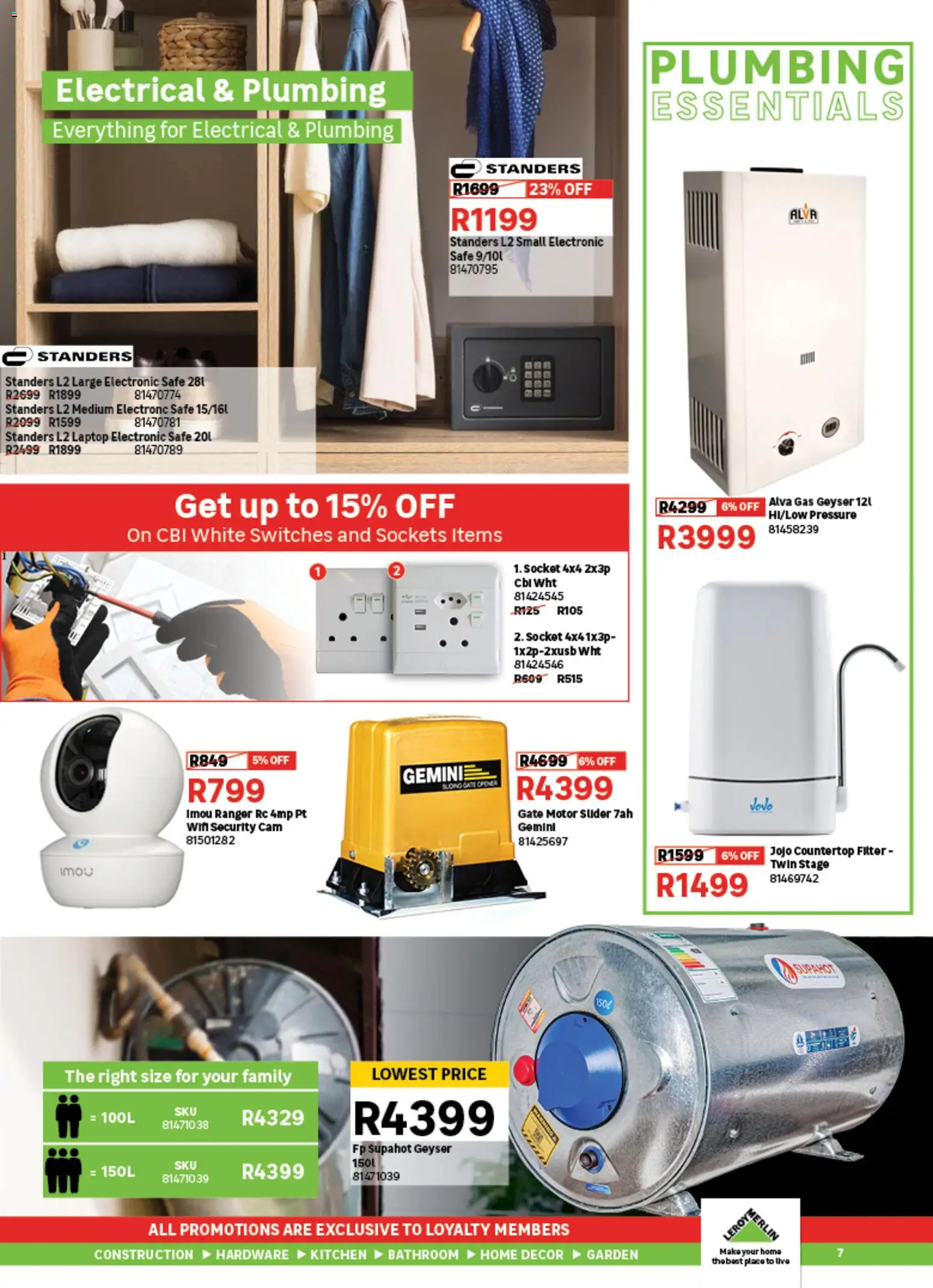 New Leroy Merlin catalogue – valid from 06.02.2026 | Page: 7 | Products: Laptop, Socket, Gate, Geyser