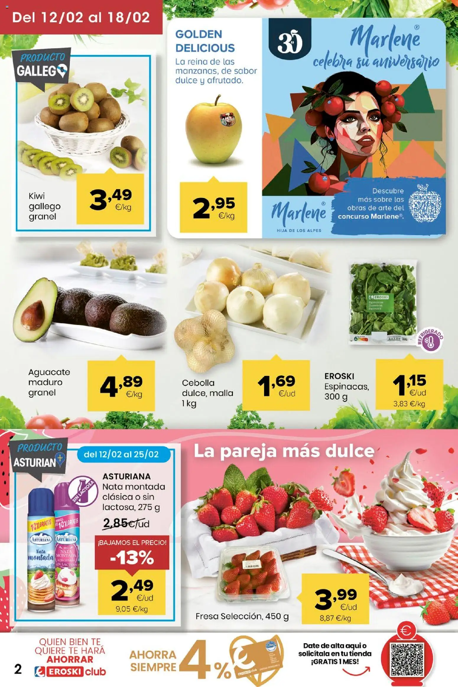 Eroski folleto │ válido desde el 12.02.2026 | Página: 2 | Productos: Kiwi, Té, Παγωμένο τσάι