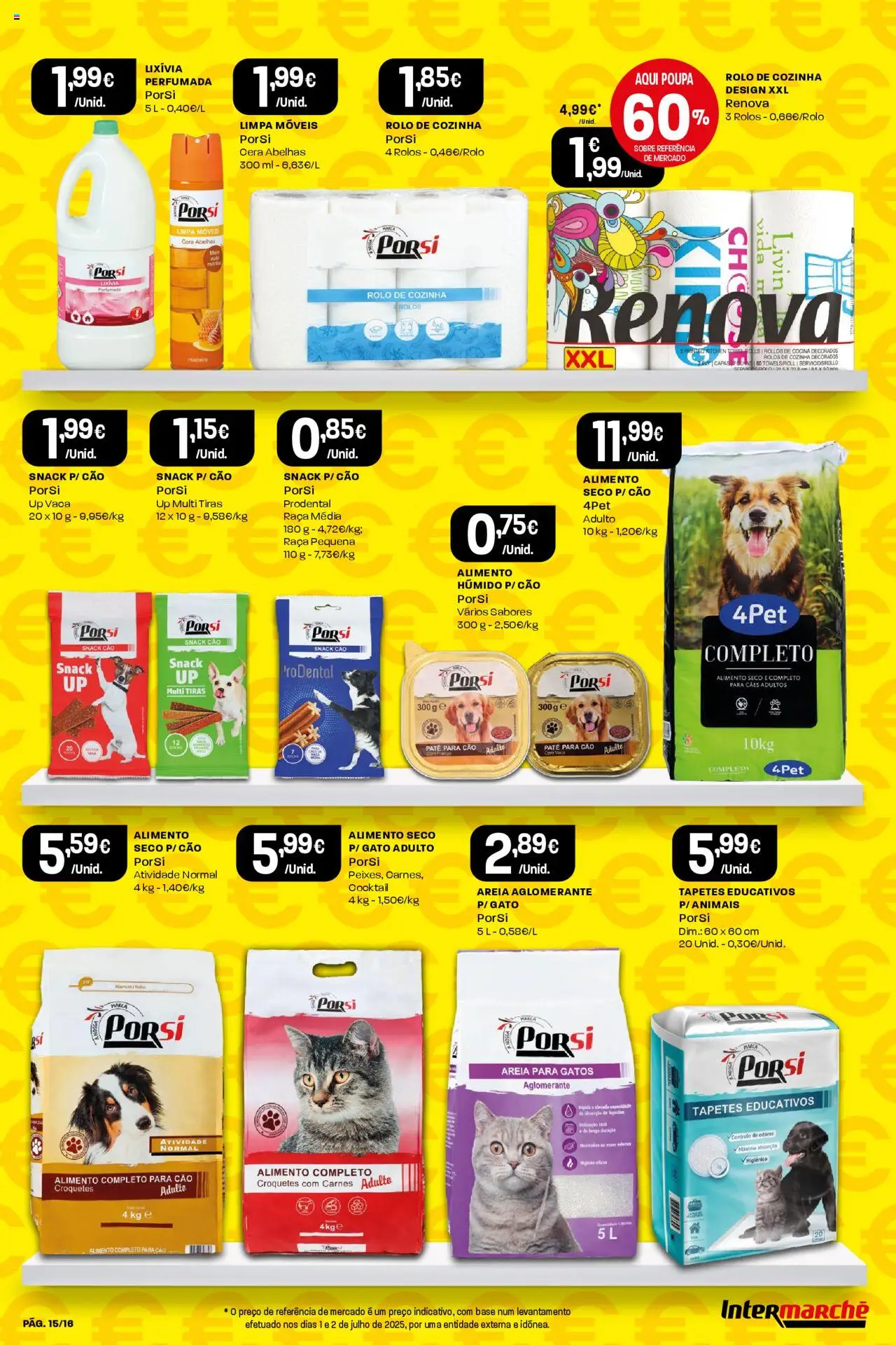 Intermarché folheto │ válido de 31.07.2025 | Página: 15 | Produtos: Areia, Base, Limpa móveis, Cera