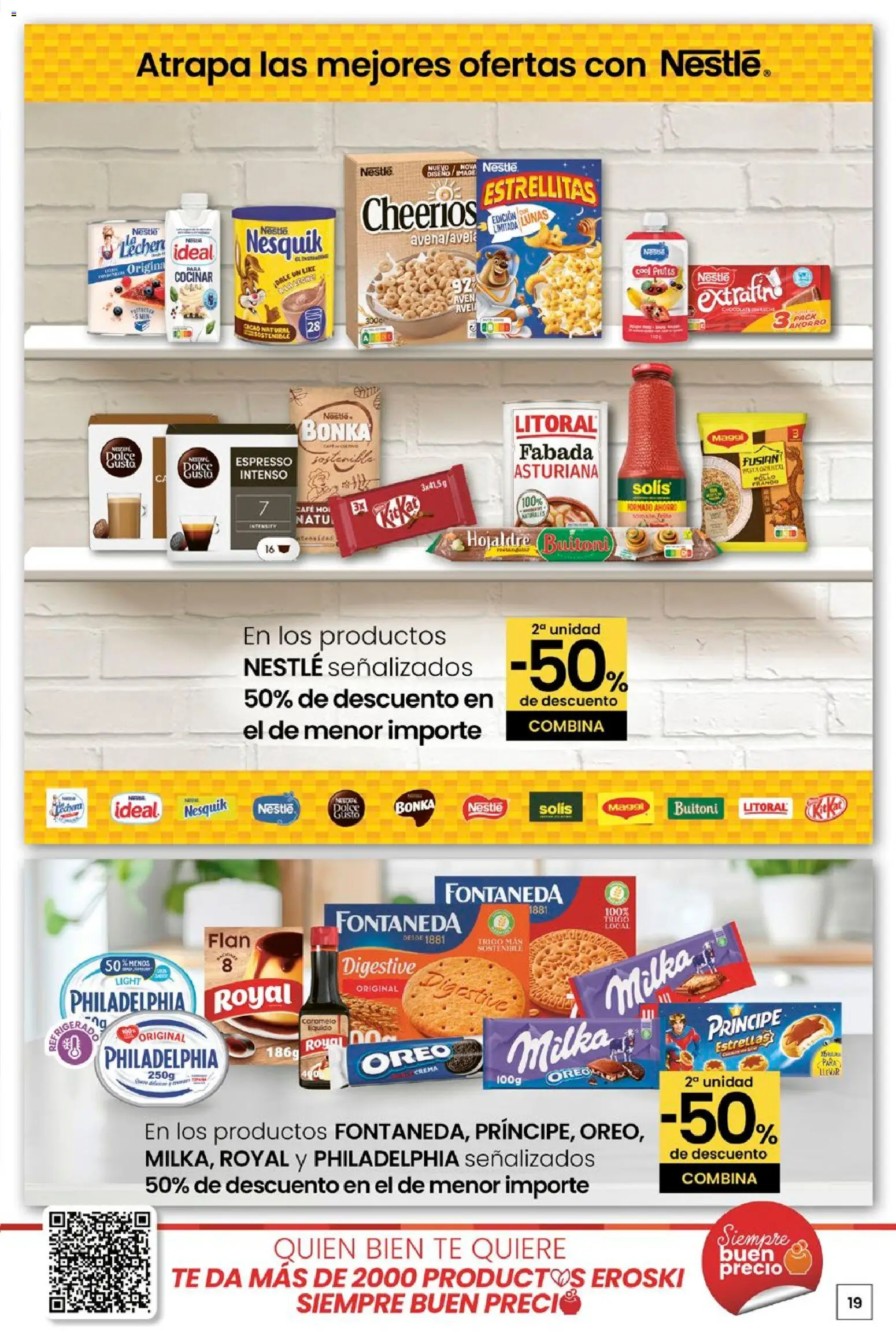 Eroski - Quen ben te quere farache aforrar │ válido desde el 15.01.2026 | Página: 19 | Productos: Café, Crema, Té, Φρυγανιές σικάλεως