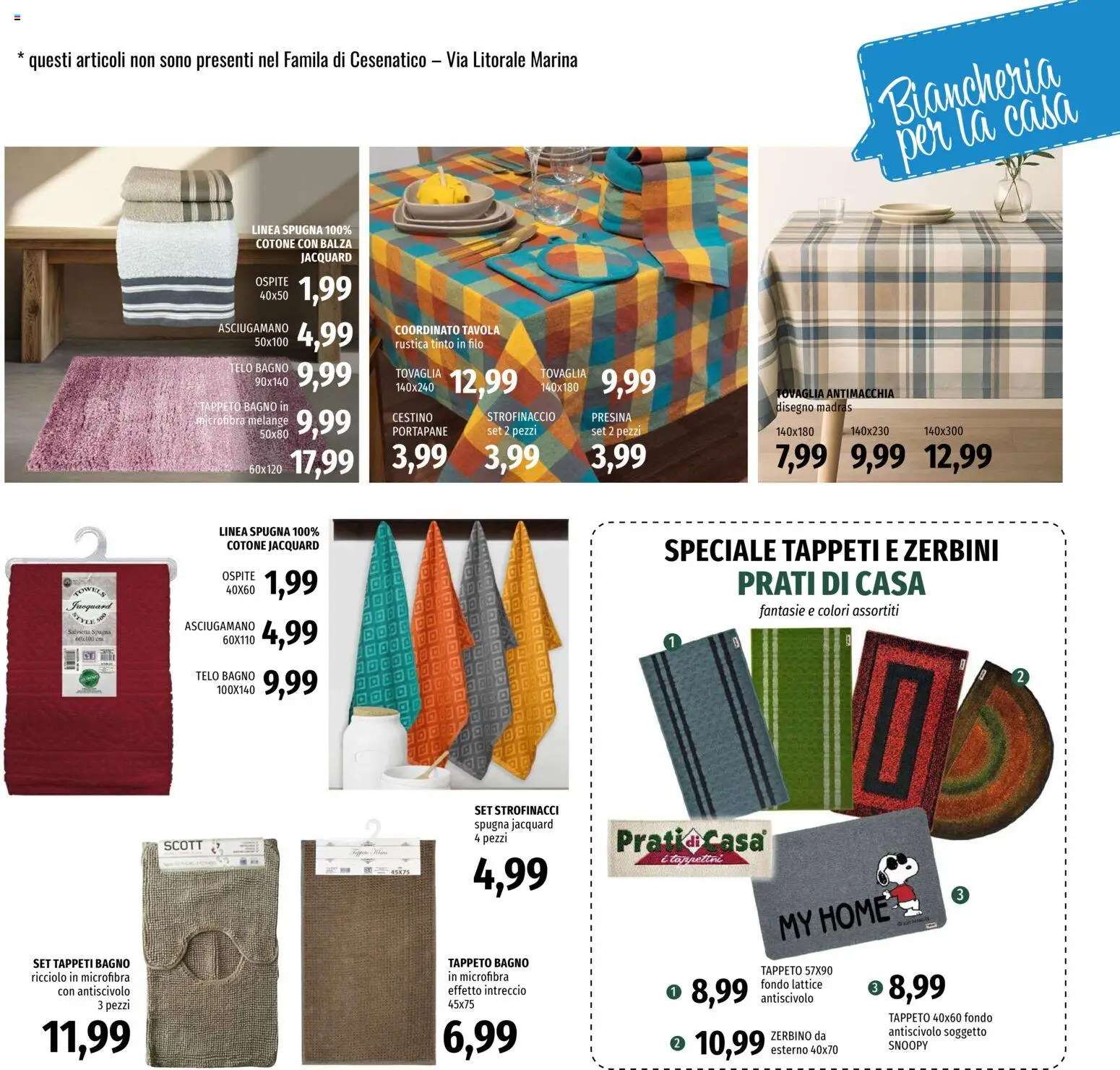 Volantino Famila del 28.12.2025 | Pagina: 23 | Prodotti: Spugna, Asciugamano, Bagno, Zerbino