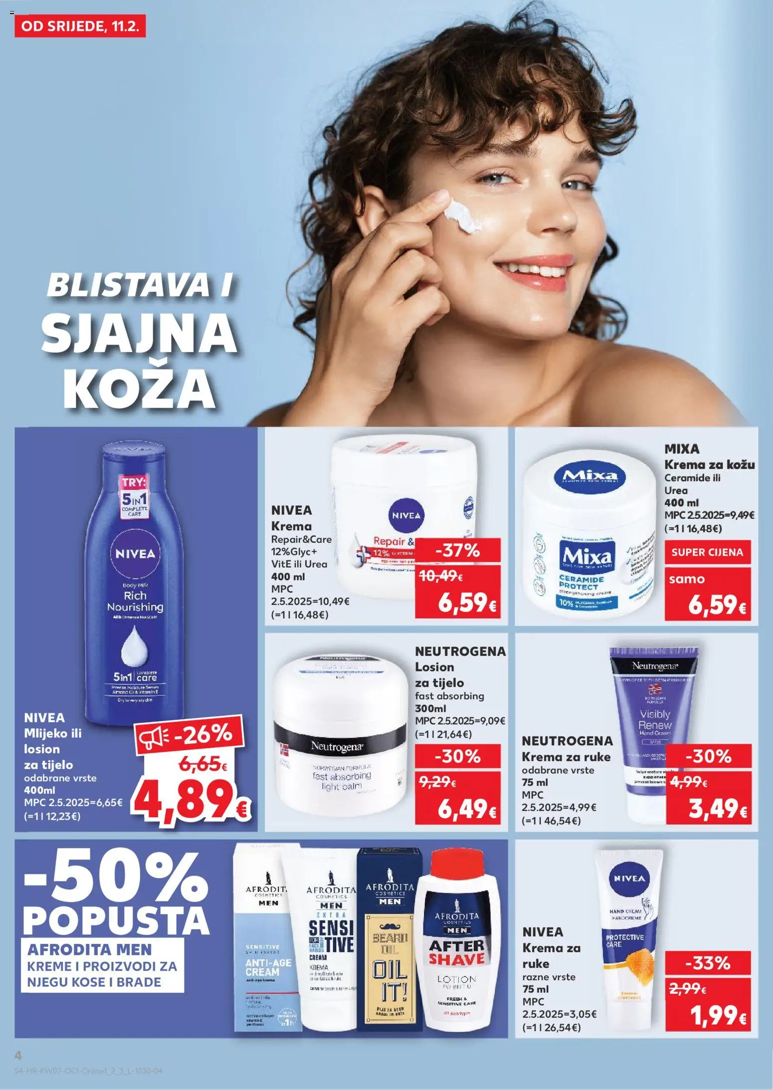 Kaufland katalog | vrijedi od 11.02.2026 | Stranica: 4 | Proizvodi: Mlijeko, Krema za ruke, Krema, Nivea
