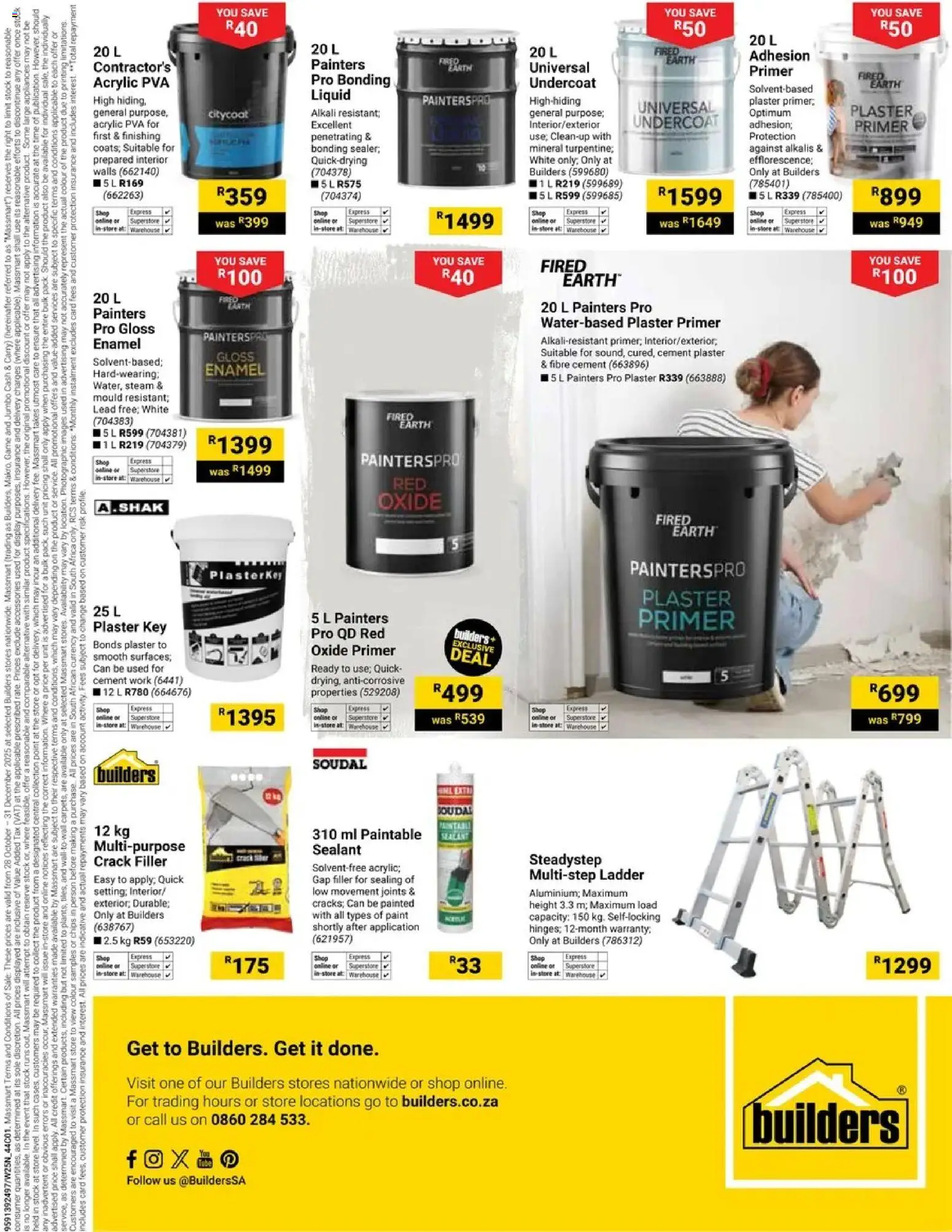 New Builders catalogue – valid from 28.10.2025 | Page: 16 | Products: Gloss, Stock, Enamel, Cement