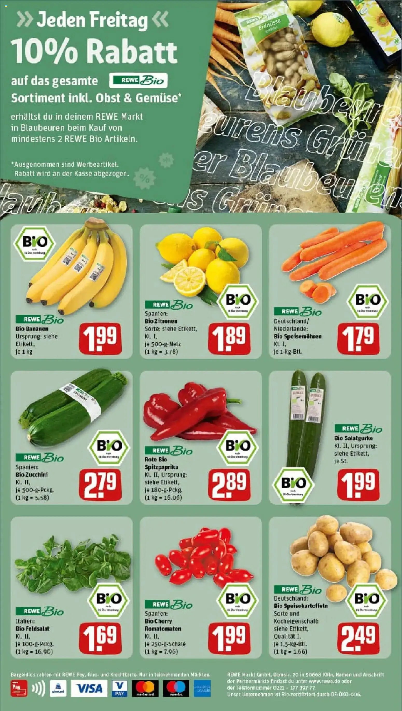 Rewe prospekt Blaubeuren	 – gültig ab 26.01.2026 | Seite: 2 | Produkte: Erdnüsse, Obst, Zucchini, Zitronen