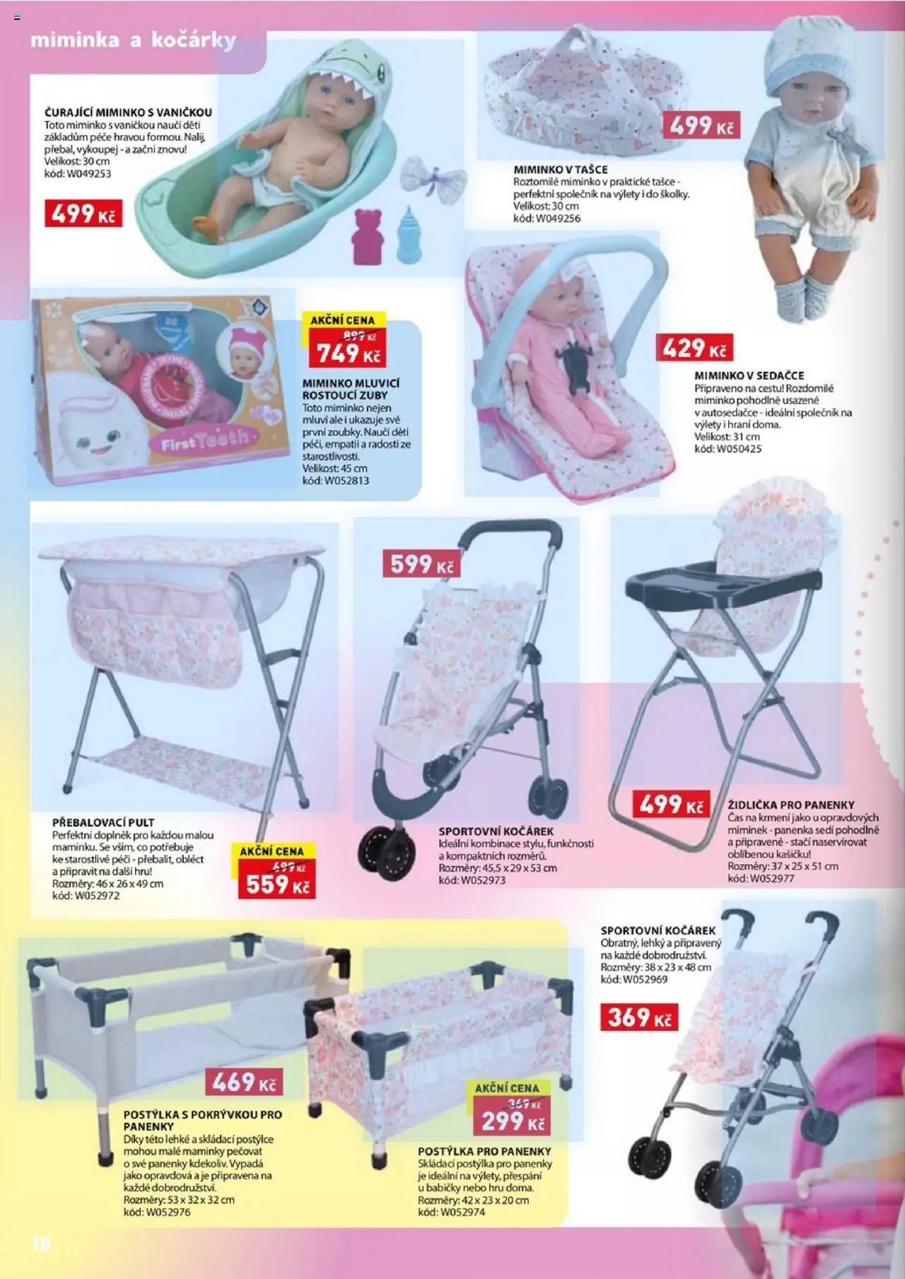 Wiky katalog - Vánoce 2025 od 14.10.2025 | Strana: 18 | Produkty: Panenka, Postýlka pro panenky, Kočárek, Přebalovací pult