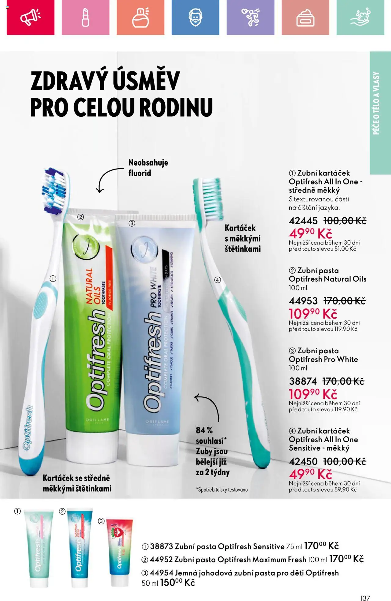Oriflame katalog č.10/2025 od 06.07.2025 | Strana: 137 | Produkty: Zubní pasta, Zubní kartáček