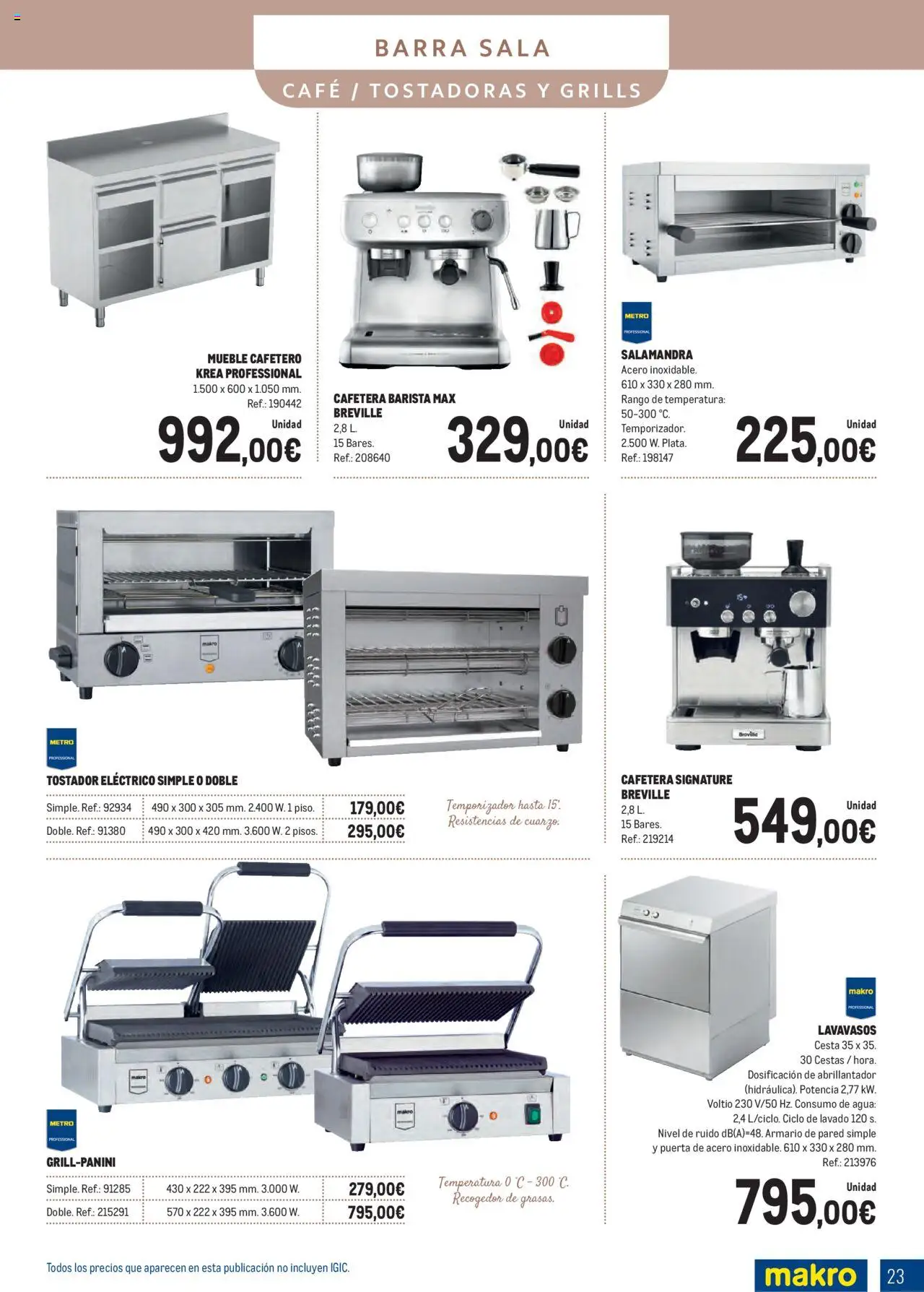 Makro - Especial Equipamiento Canarias │ válido desde el 01.09.2025 | Página: 23 | Productos: Café, Cafetera, Armario, Cesta