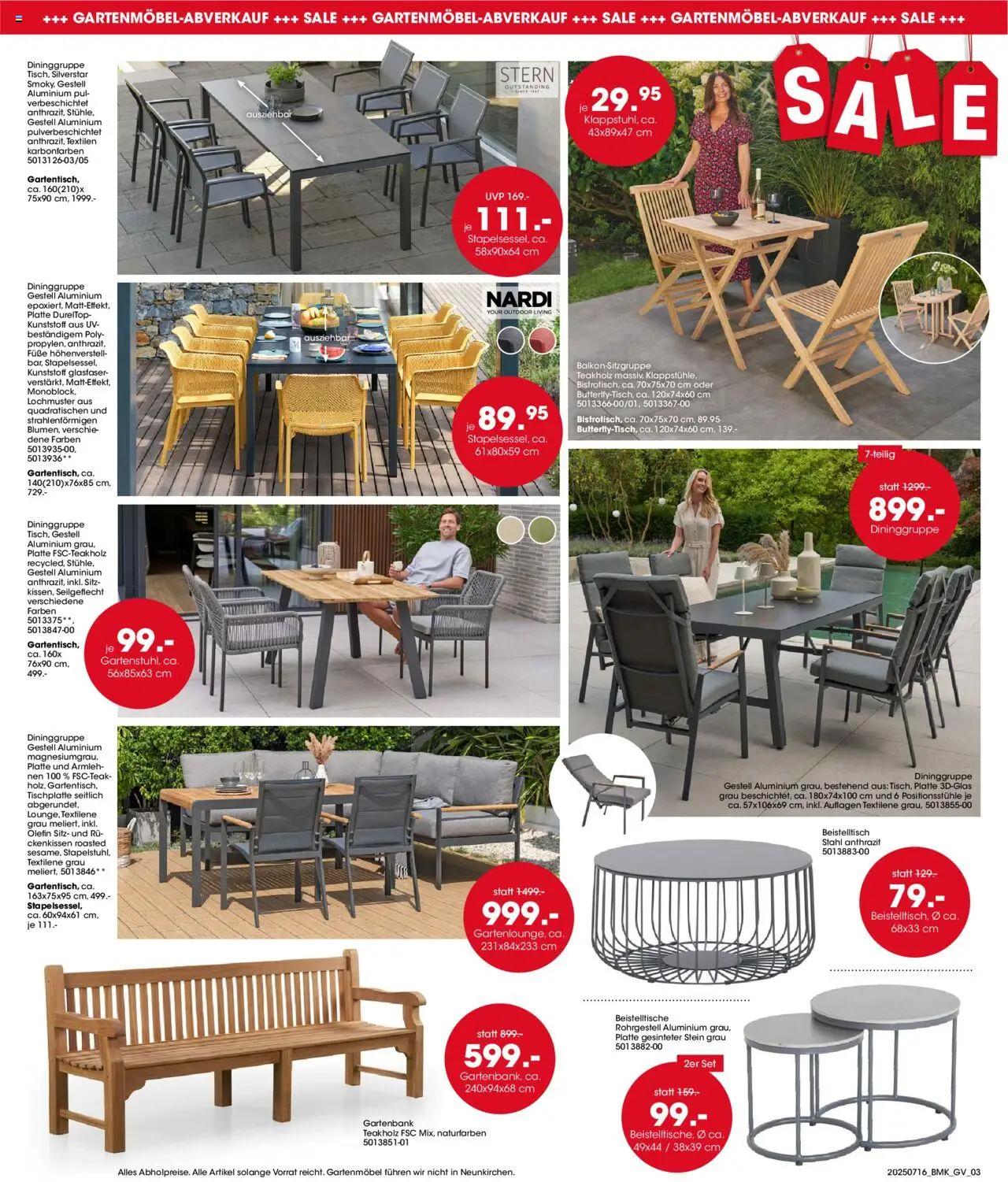 Möbel Martin Prospekt 	 - gültig ab dem 16.07.2025 | Seite: 3 | Produkte: Beistelltisch, Gartenmöbel