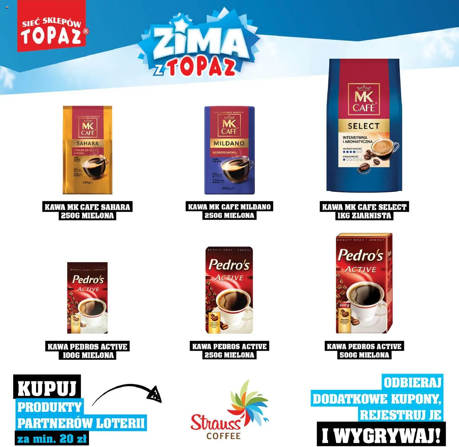 Topaz Gazetka - Katalog Produktów Objętych Loterią od 01.12.2025 | Strona: 84 | Produkty: Kawa