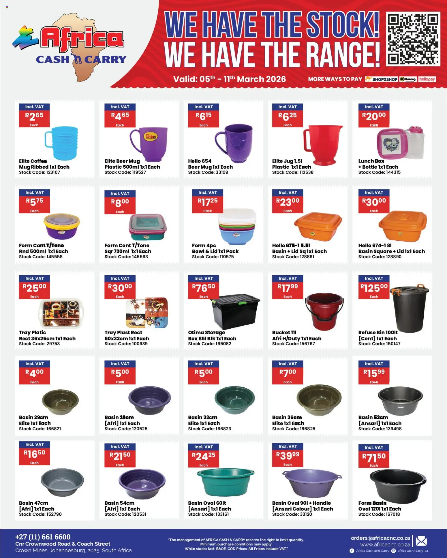 New Africa Cash & Carry catalogue – valid from 05.03.2026 | Page: 30 | Products: Tray, Bowl, Box, Beer