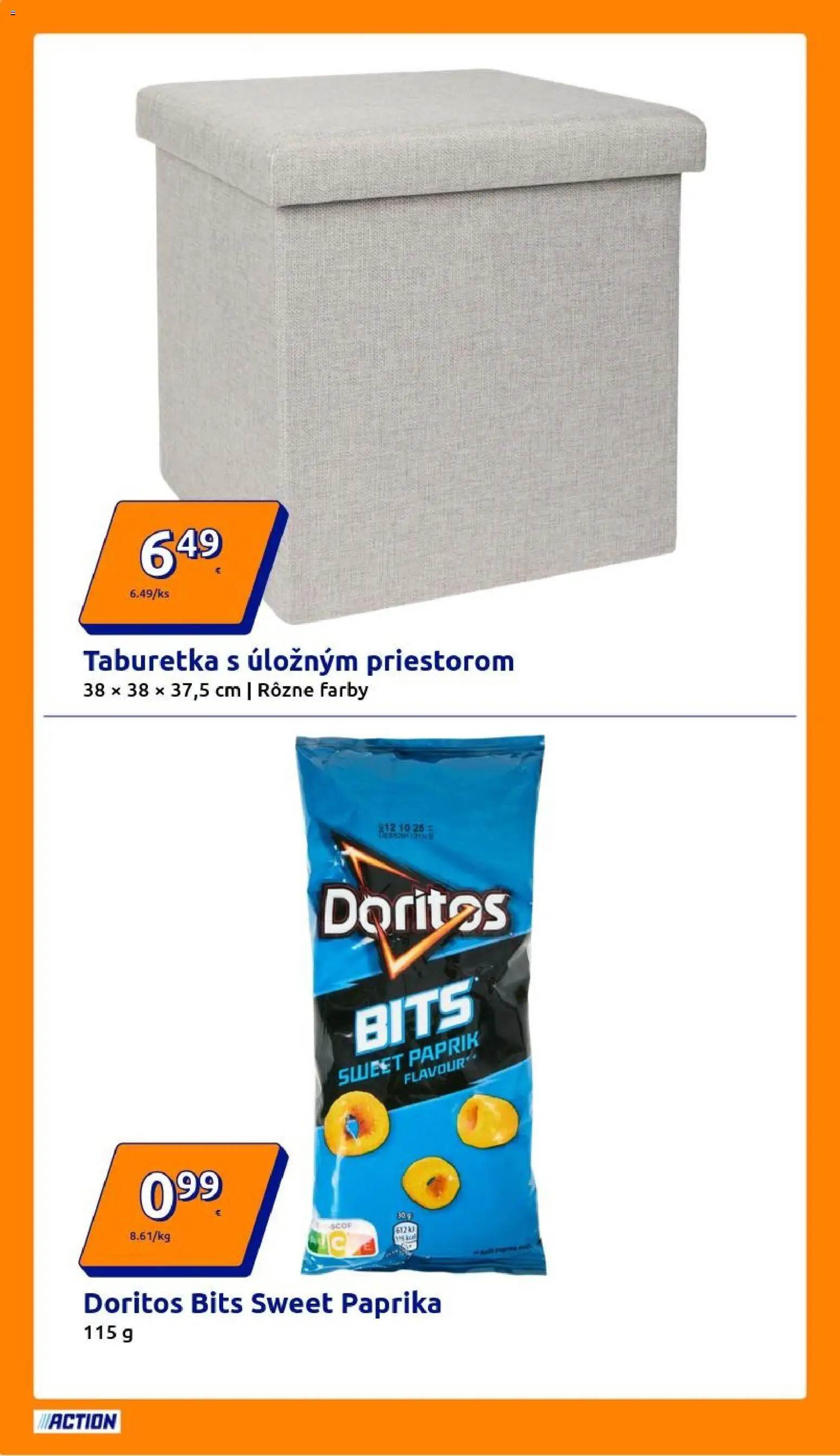 Nové Action akcie – leták je platný od 18.02.2026 | Strana: 18 | Produkty: Taburetka, Paprika