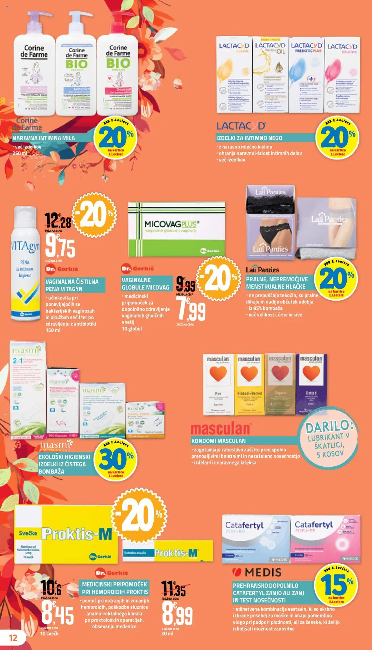 E.leclerc katalog leposana │ velja od 29.08.2025 | Stran: 12 | Izdelki: Kondomi