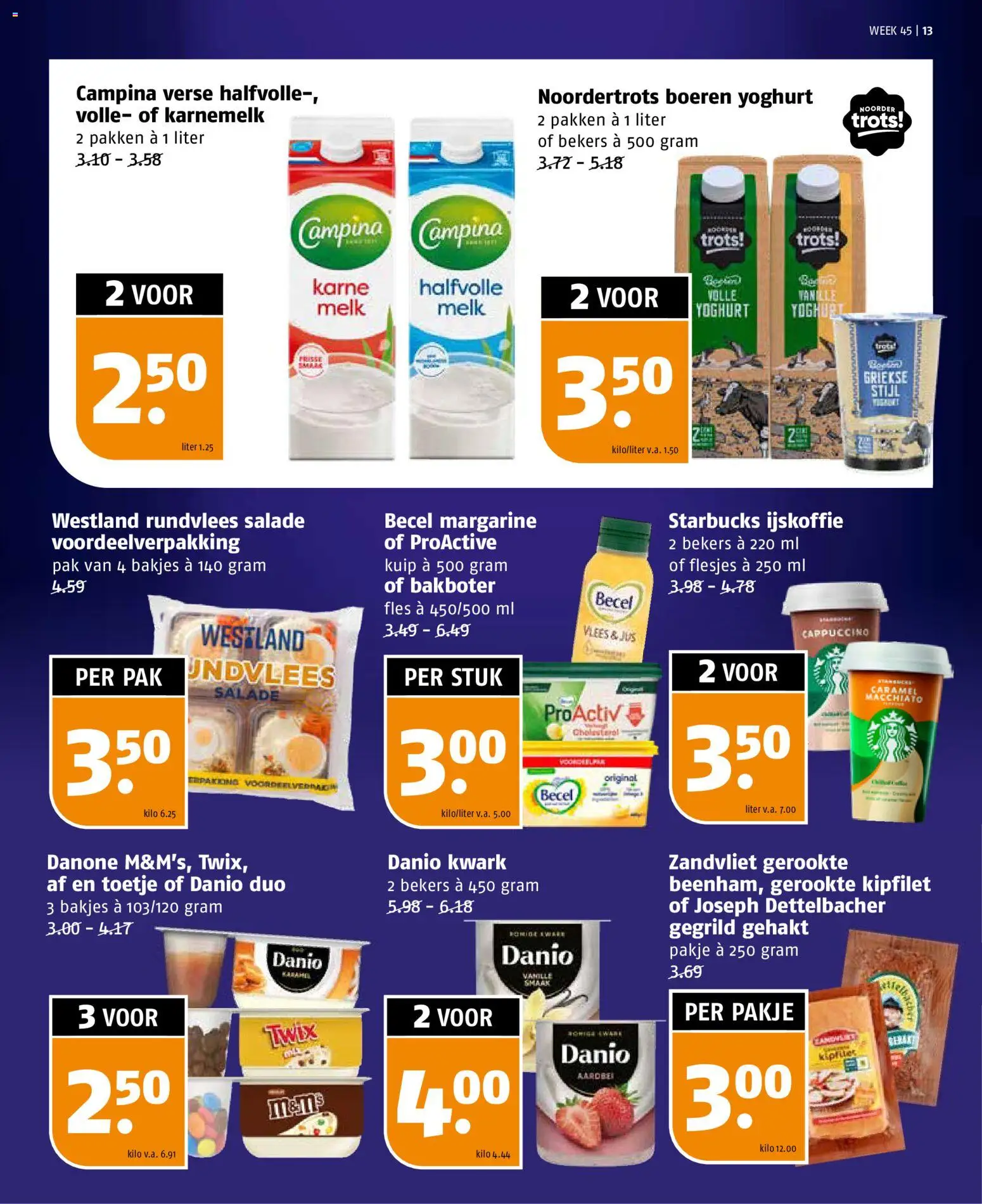 {H1} | Pagina: 13 | Producten: Melk, Karnemelk, Twix, Aardbei