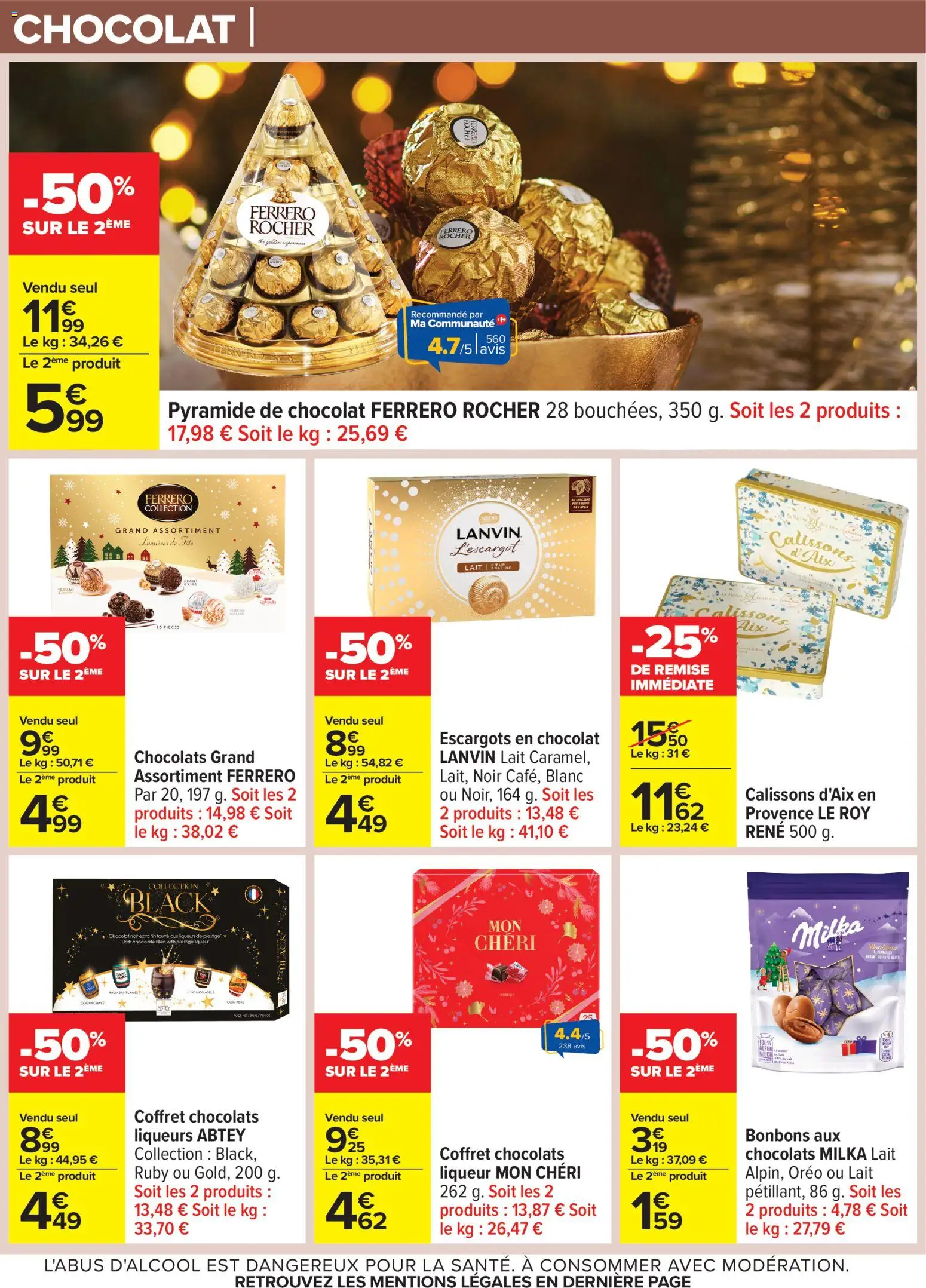 {H1} | Page: 44 | Produits: Rhum, Chocolat, Thé, Bonbons