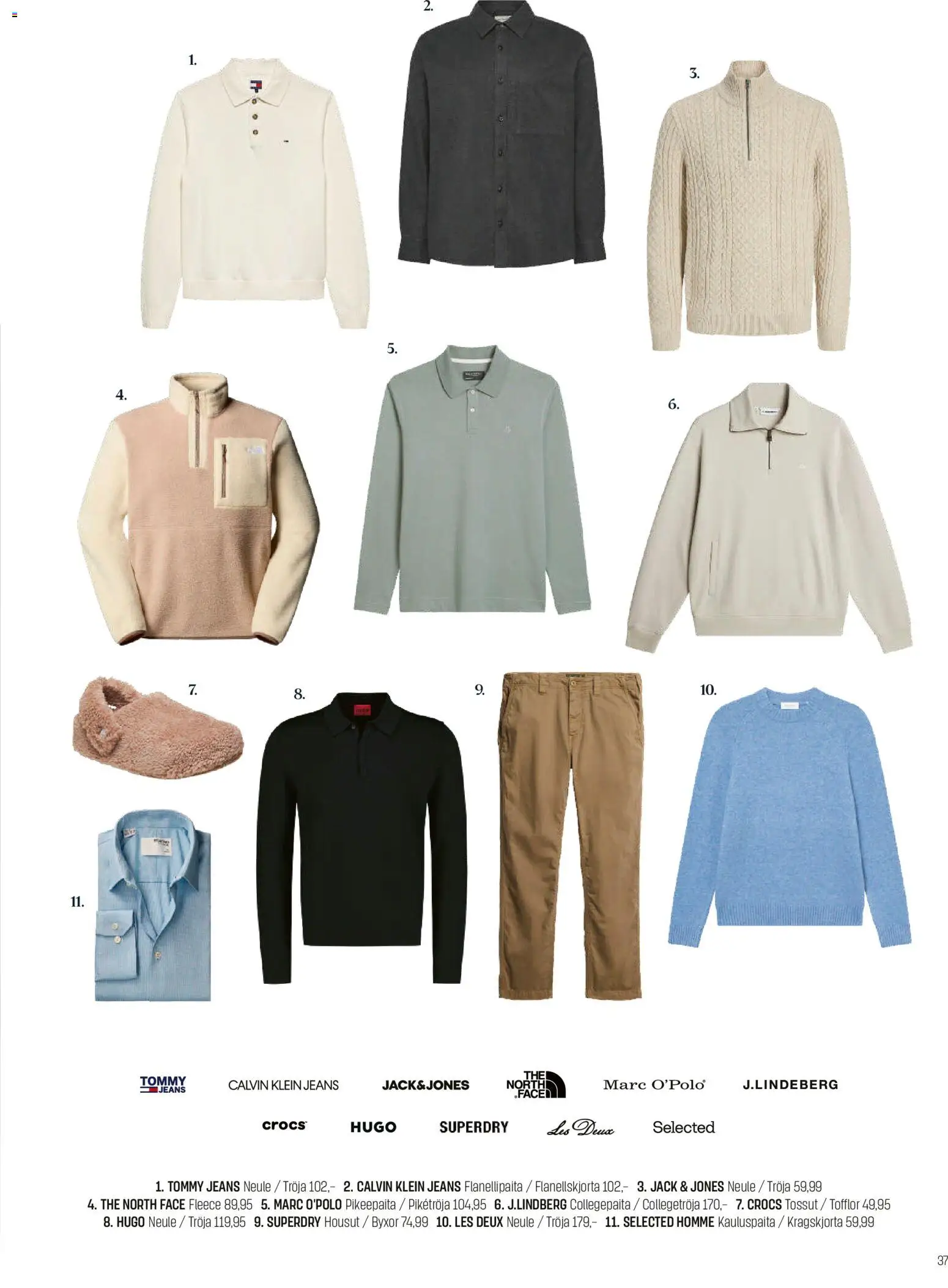 Sokos tarjoukset – voimassa 12.11.2025 alkaen | Sivu: 37 | Tuotteet: Kauluspaita, Housut, Tossut, Neule