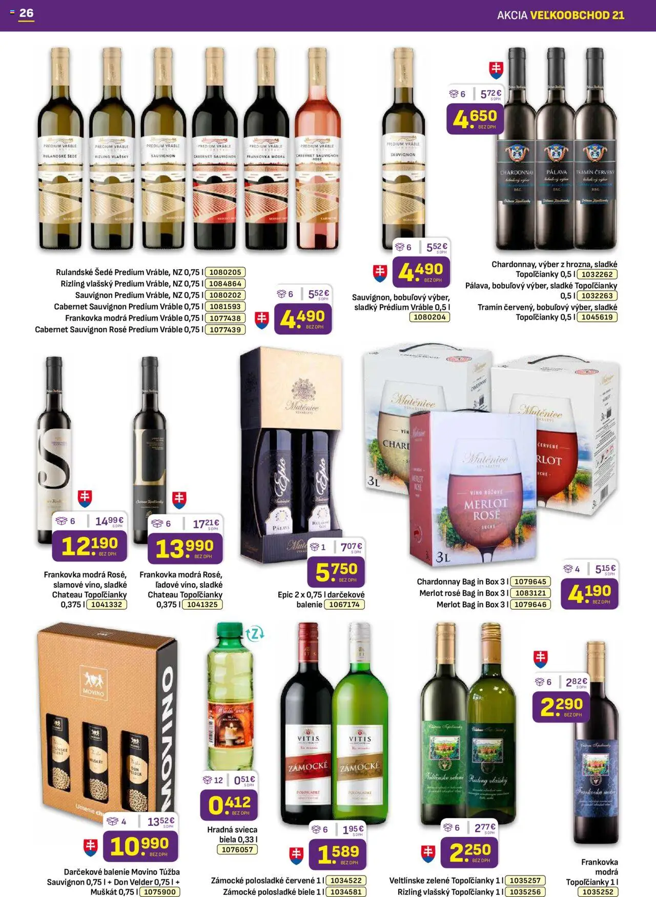 Nové Libex akcie – leták je platný od 20.10.2025 | Strana: 26 | Produkty: Víno, Whisky