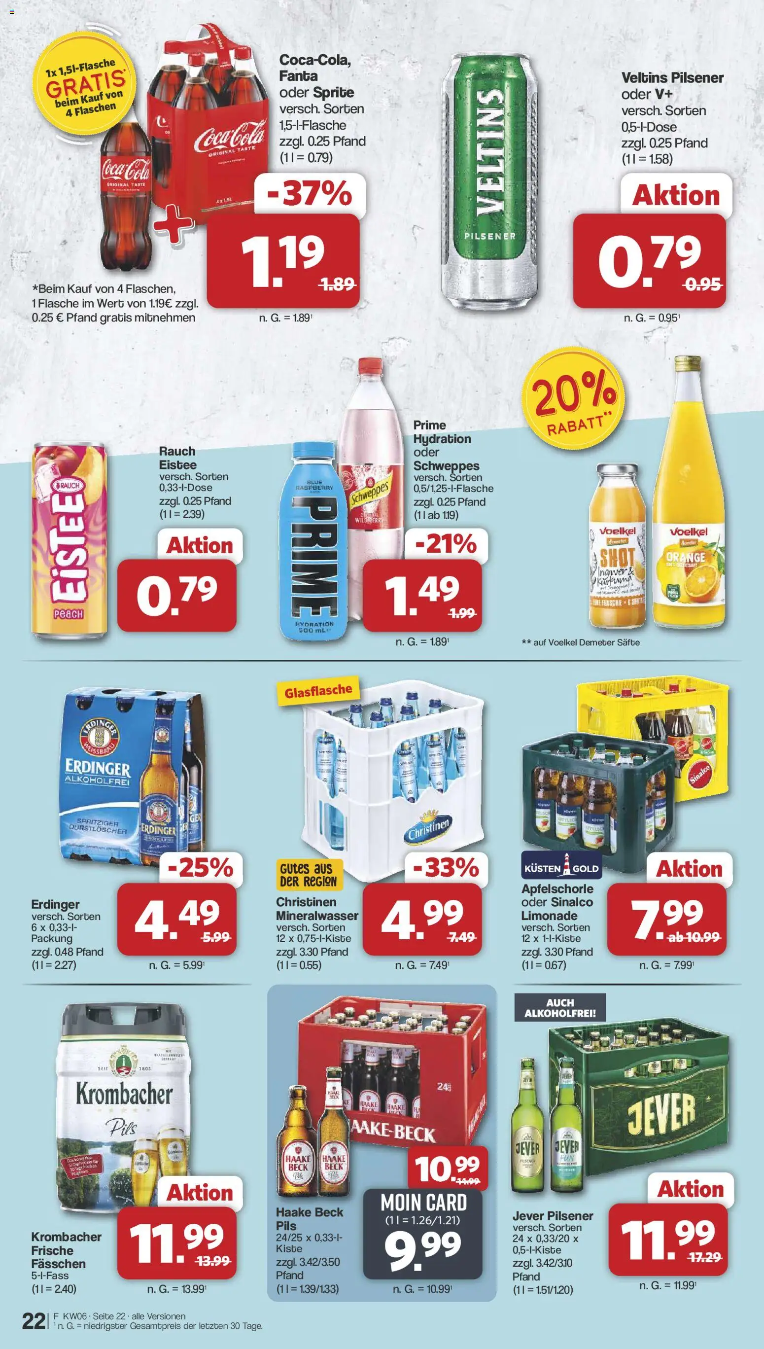 Famila Nordwest Prospekt 	 – gültig ab 02.02.2026 | Seite: 22 | Produkte: Sprite, Limonade, Schweppes, Krombacher