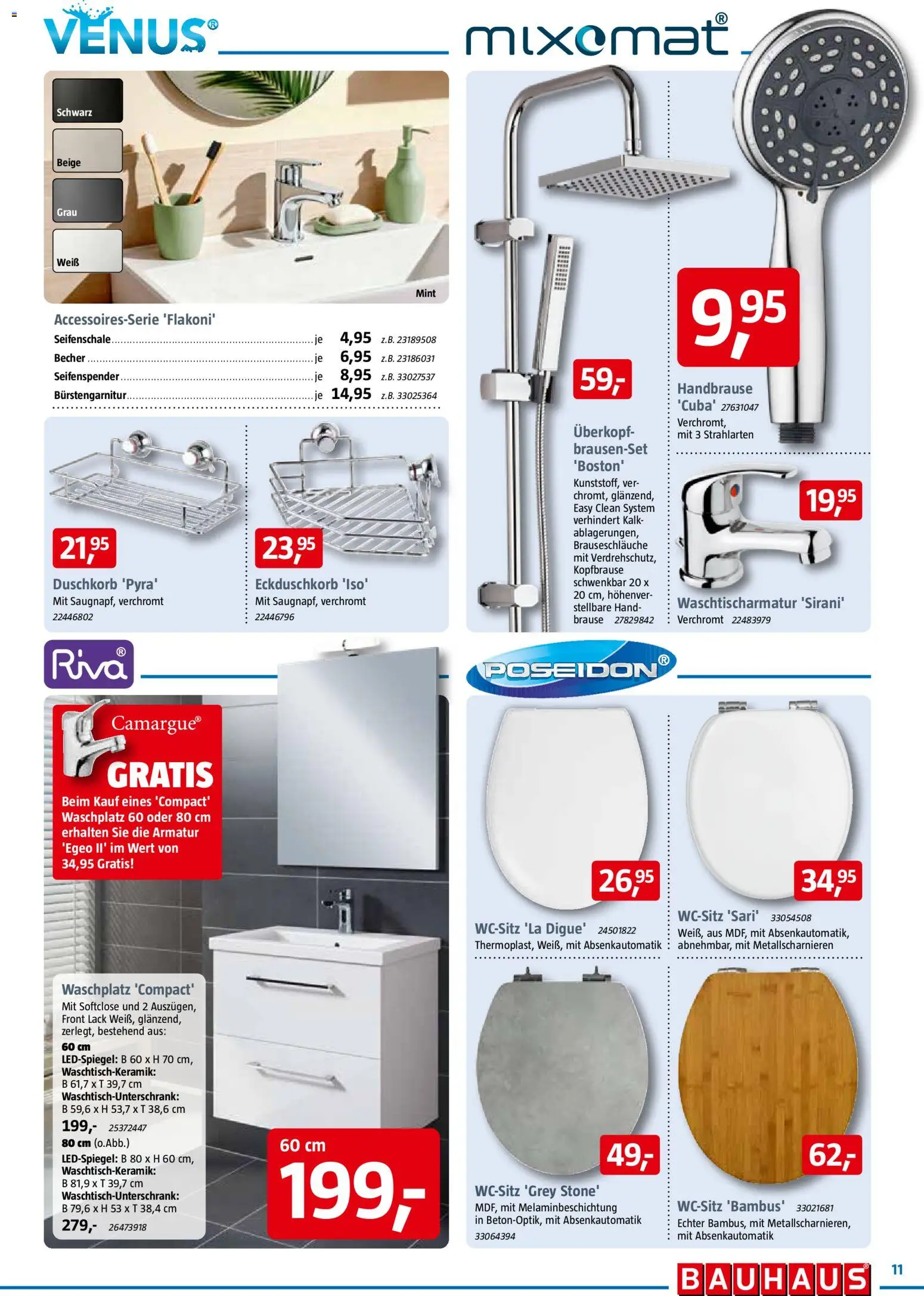 Bauhaus Prospekt 	 – gültig ab 31.01.2026 | Seite: 11 | Produkte: Seifenspender, Armatur