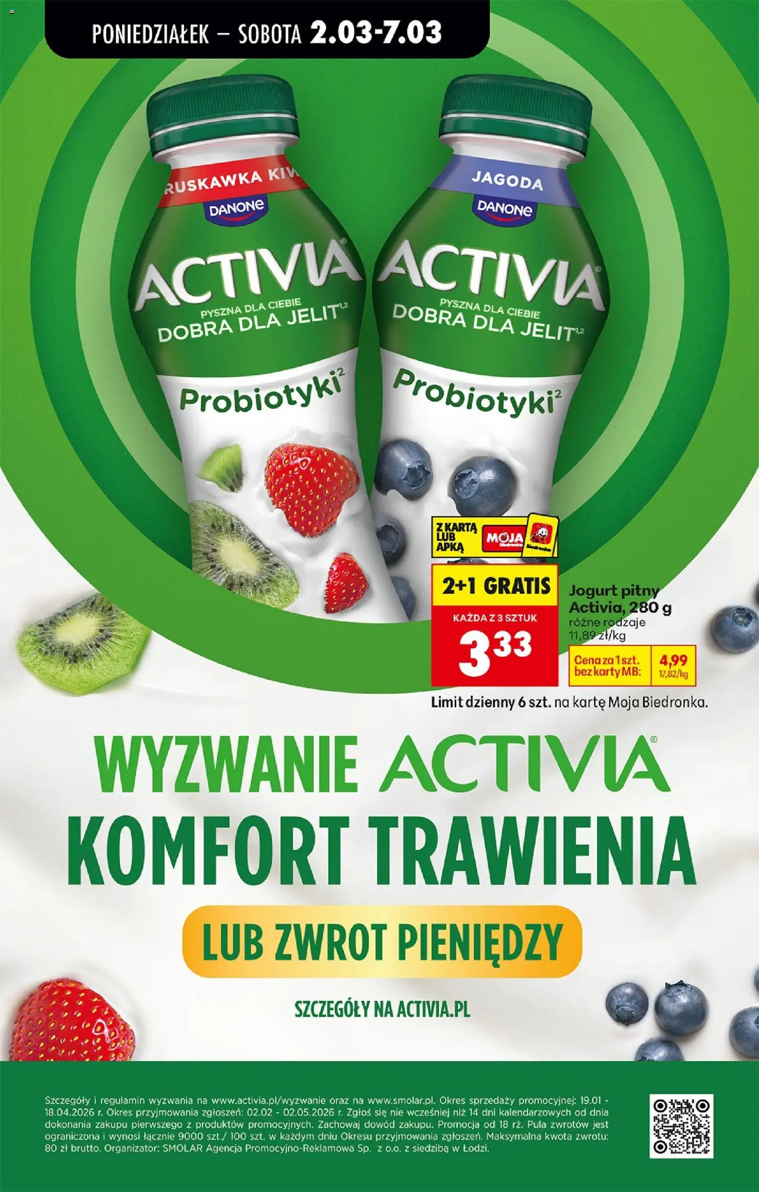 Biedronka Polsko leták od 02.03.2026 | Strana: 53 | Produkty: Danone Activia, Jogurt, Karty