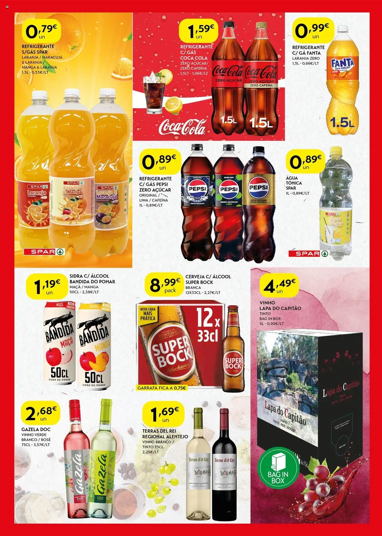 Spar folheto │ válido de 30.09.2025 | Página: 3 | Produtos: Refrigerante, Super bock, Açúcar, Vinho tinto