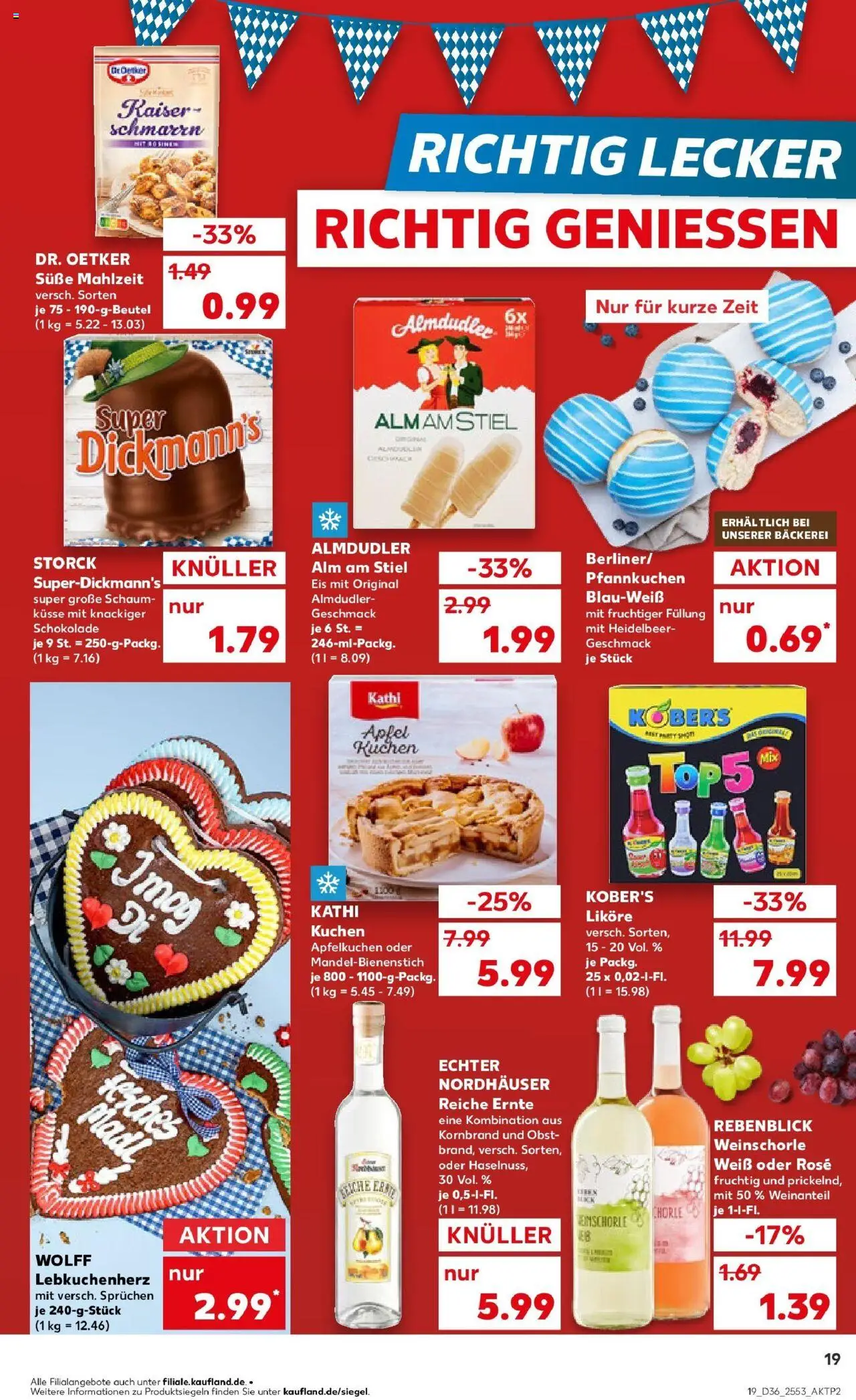 Kaufland prospekt Frankfurt Am Main	 – gültig ab 07.09.2025 | Seite: 19 | Produkte: Schokolade, Äpfel, Pfannkuchen, Kuchen