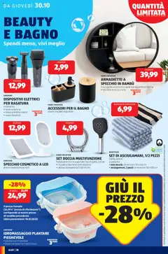 Anteprima del volantino ARMADIETTO A SPECCHIO IN BAMBÙ, • con guide scorrevoli e capienza aggiuntiva interna, • 50 x 50 x 13 cm (Lxlxh) valido a partire dal 27.10.2025 | Pagina: 30